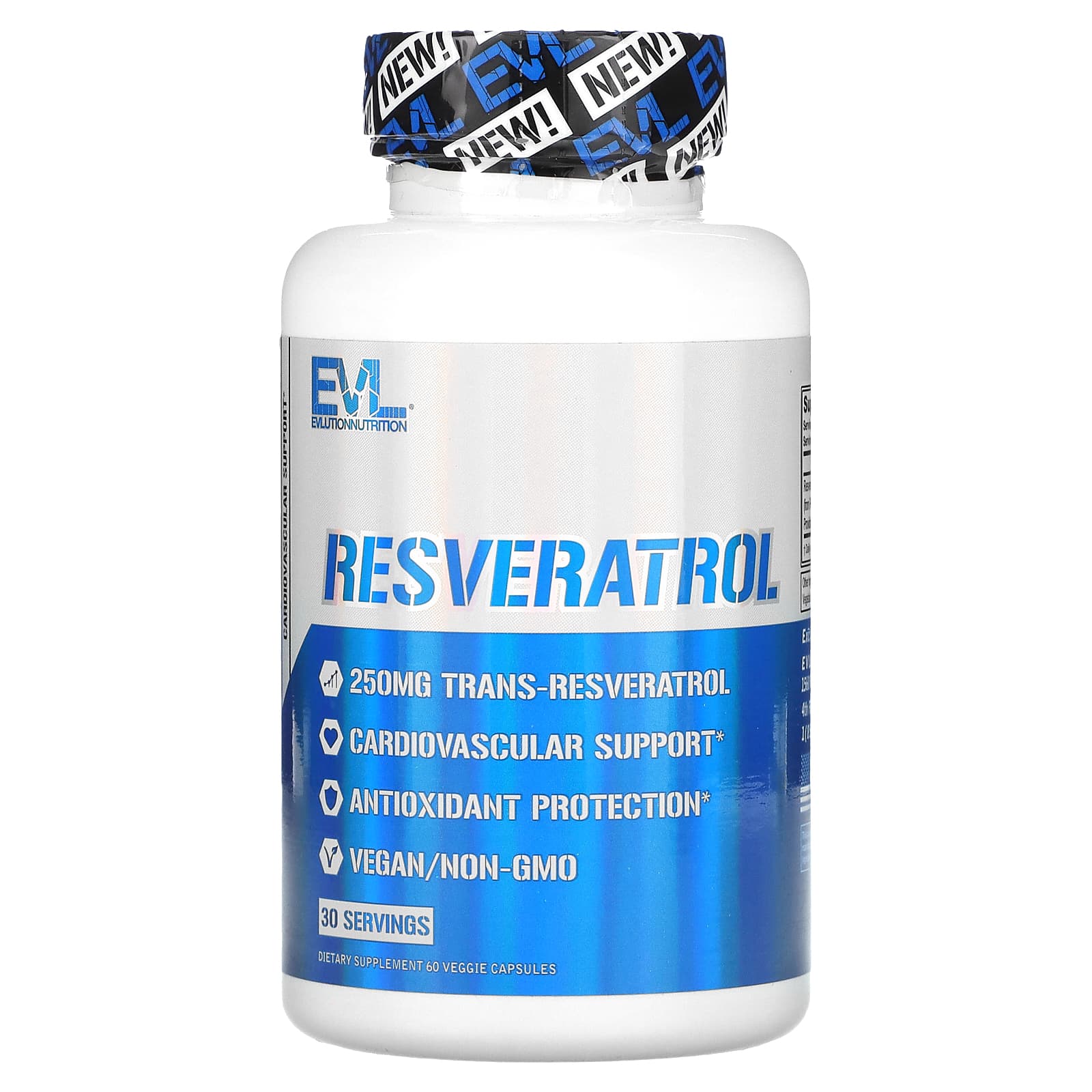 EVLution Nutrition Resveratrol – 60 gélules végétales — Tunisie