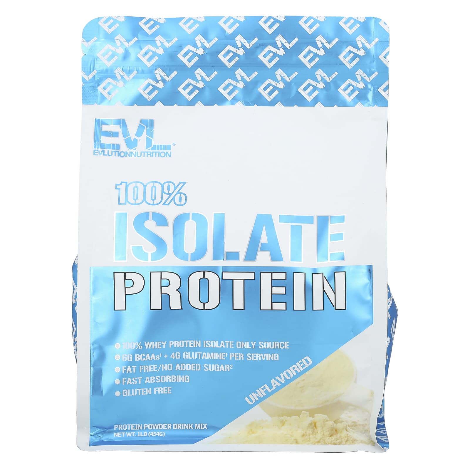 EVLution Nutrition 100% Isolate Protein – Sans arôme – 454 g — Tunisie