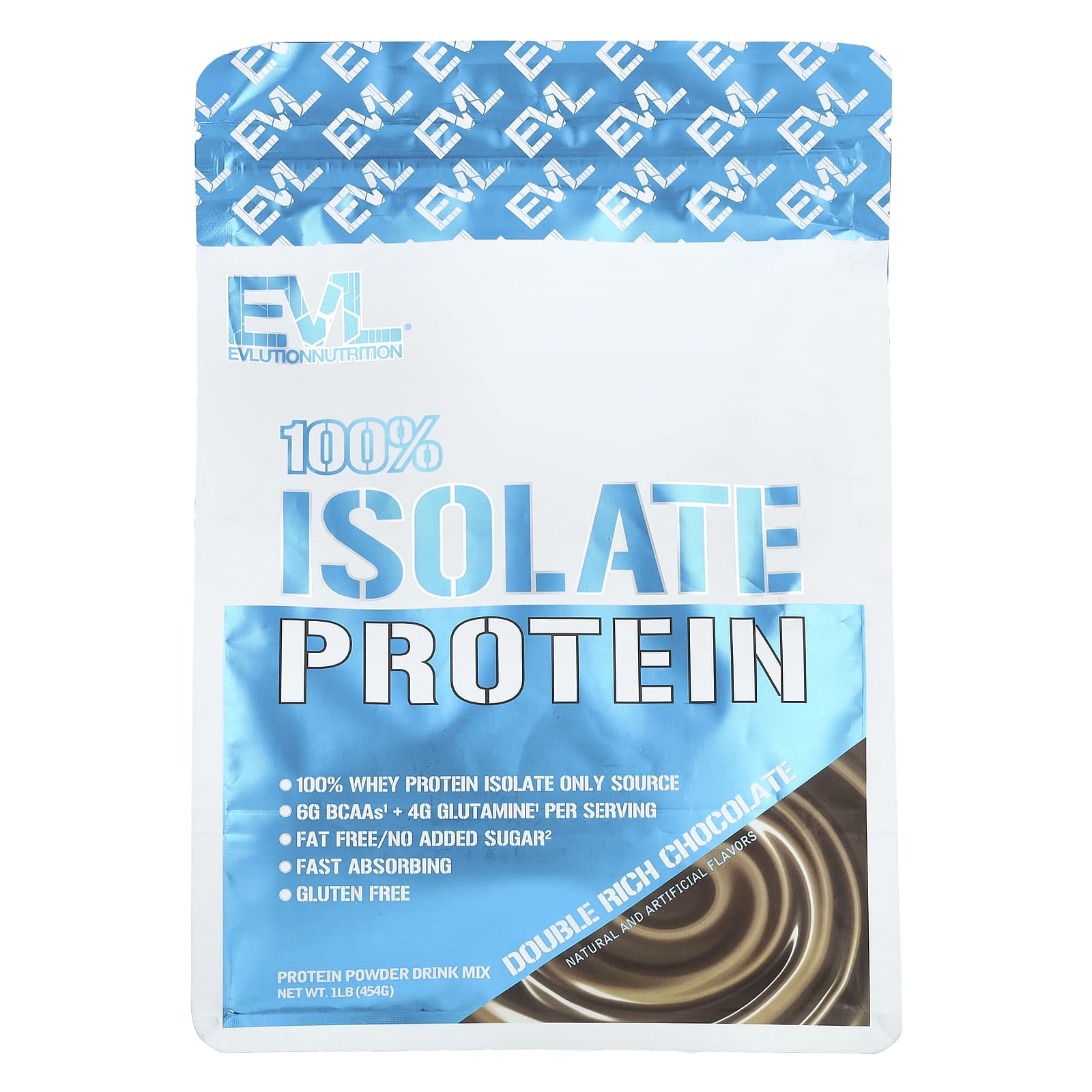 EVLution Nutrition 100% Isolate Protein – Double Rich Chocolate – 454 g — Tunisie