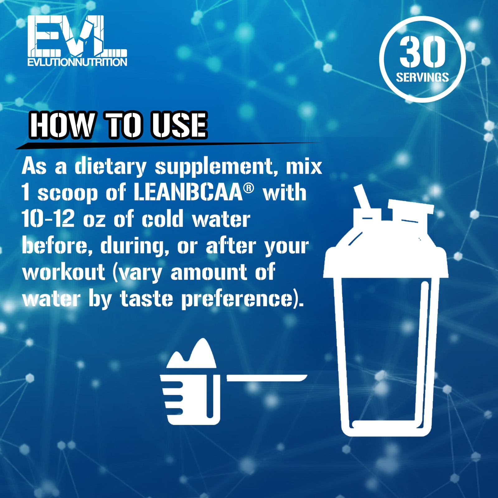 EVLution Nutrition Lean BCAA – Fruit Punch – 246 g — étiquette 2