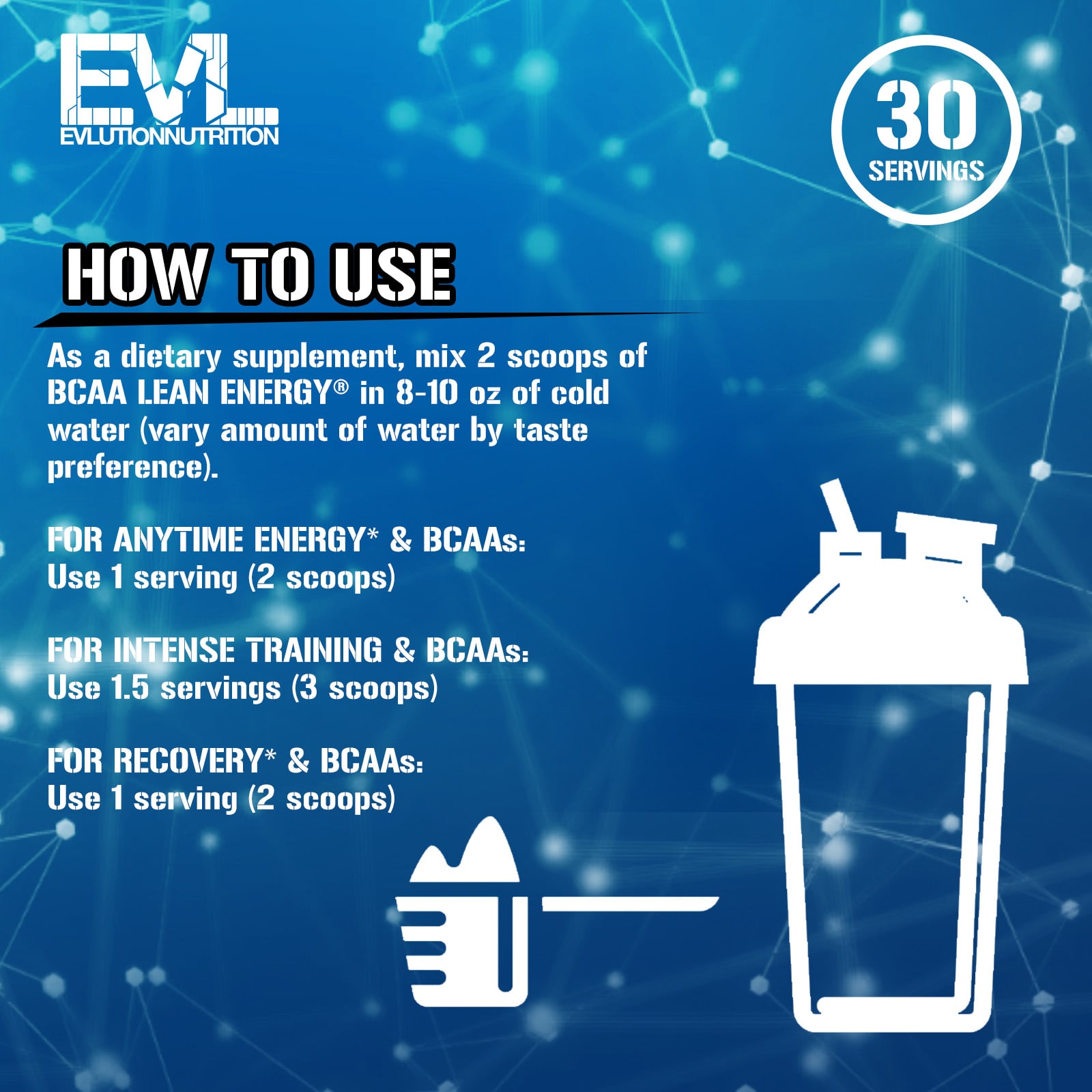 EVLution Nutrition BCAA Lean Energy – Fruit Punch – 327 g — étiquette 2