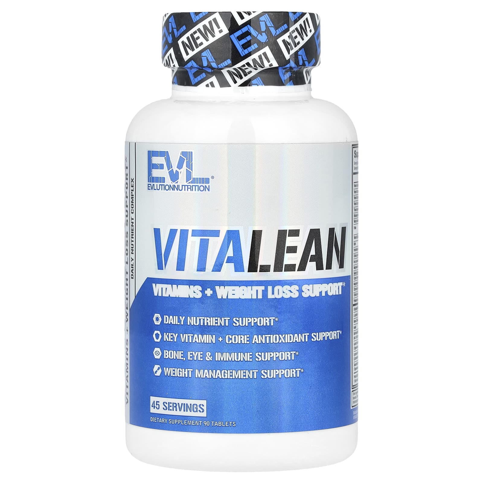 EVLution Nutrition VitaLean, Vitamins + Weight Loss Support – 90 comprimés — Tunisie