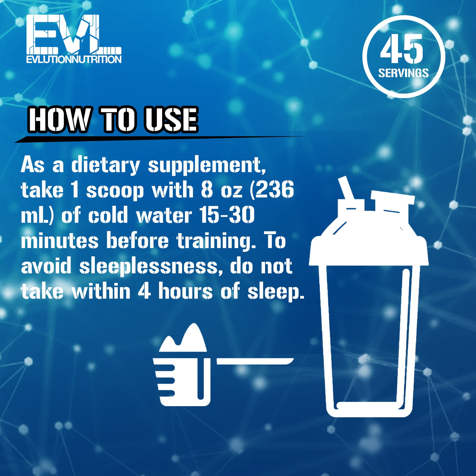 EVLution Nutrition RPM Pre-Workout – Tropical Punch – 351 g — étiquette 2