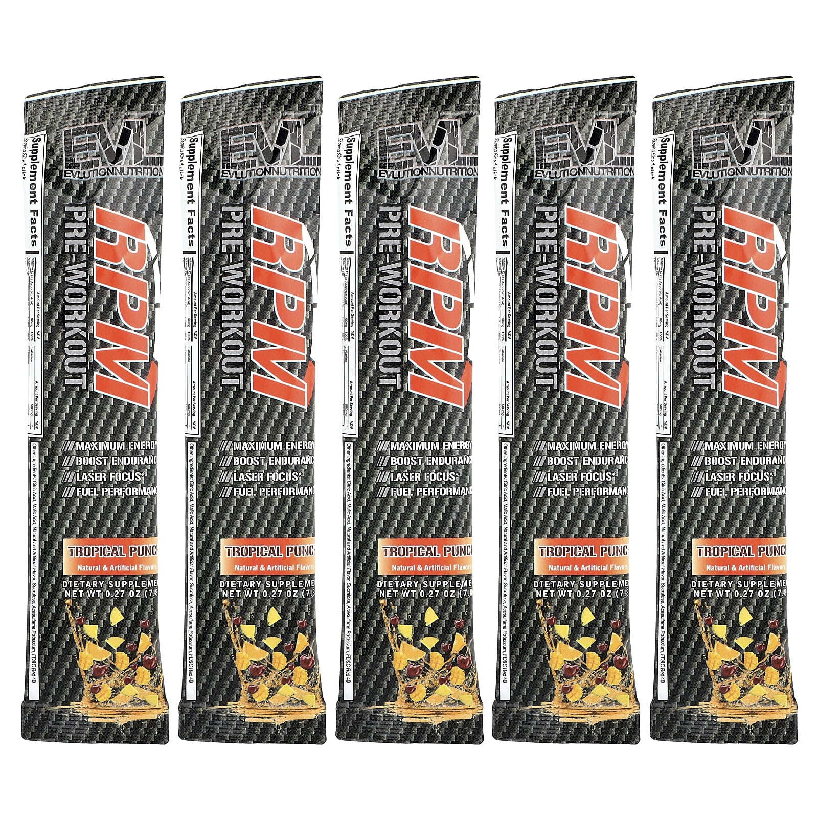 EVLution Nutrition RPM Pre-Workout – Tropical Punch – 7,8 g — Tunisie