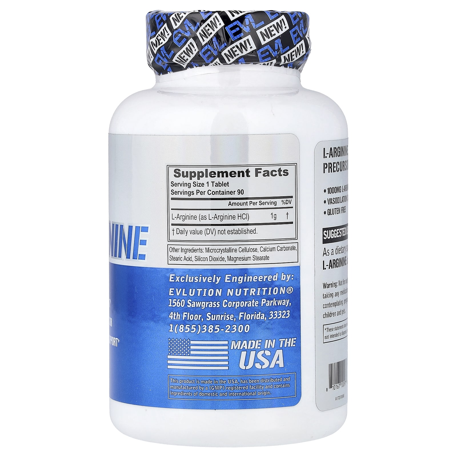EVLution Nutrition L-Arginine – 1 g — photo 2 sur 2