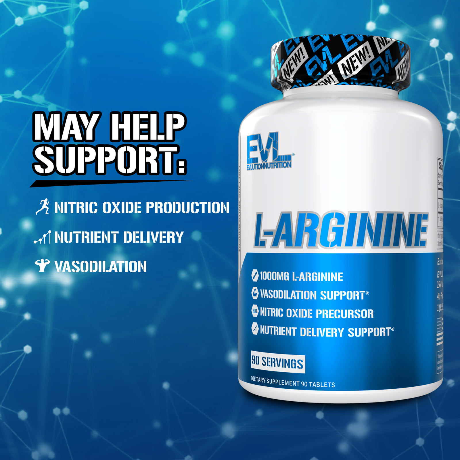 EVLution Nutrition L-Arginine – 1 g — étiquette 1