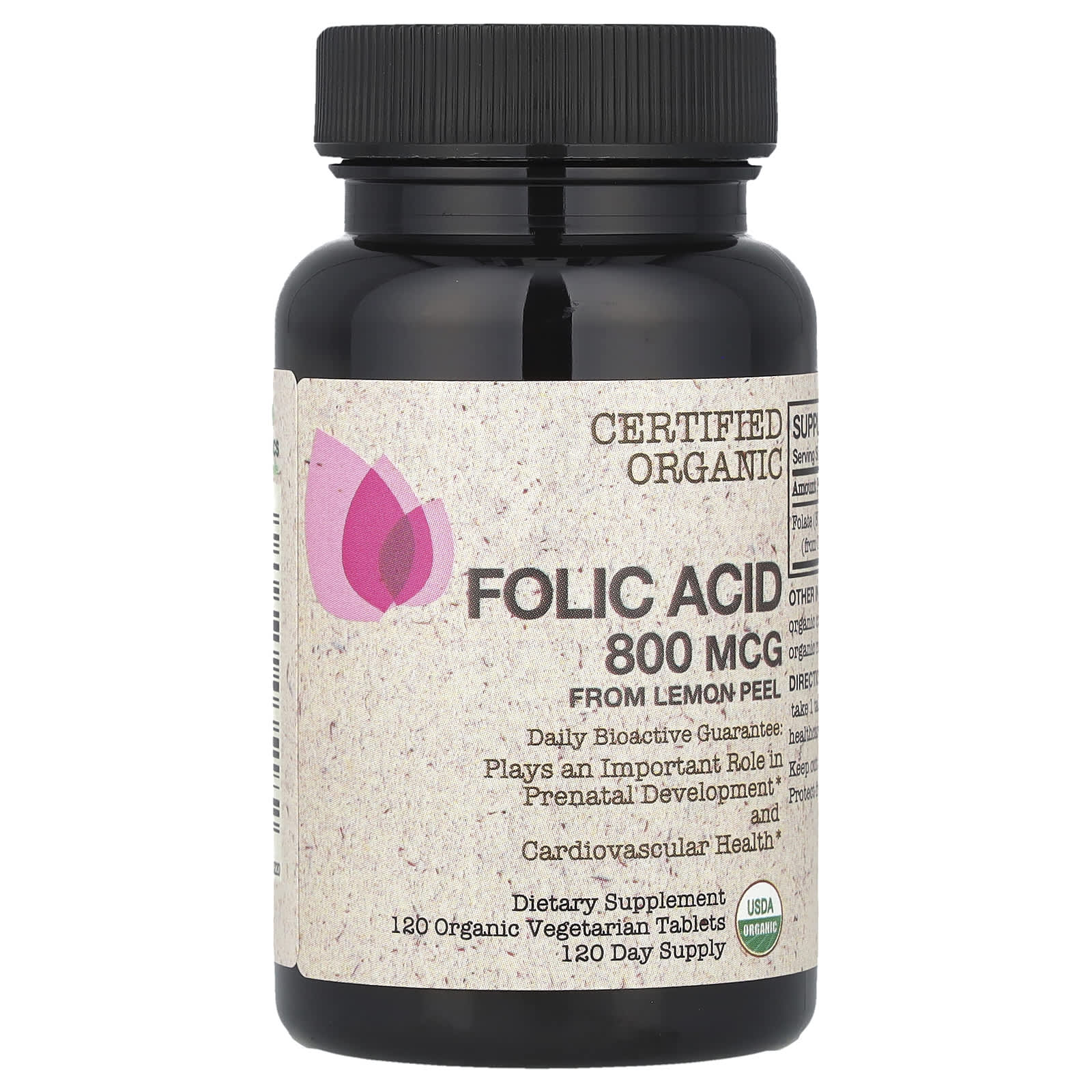 Futurebiotics Folic Acid From Lemon Peel – Folic Acid From Lemon Peel – 800 µg — étiquette 1