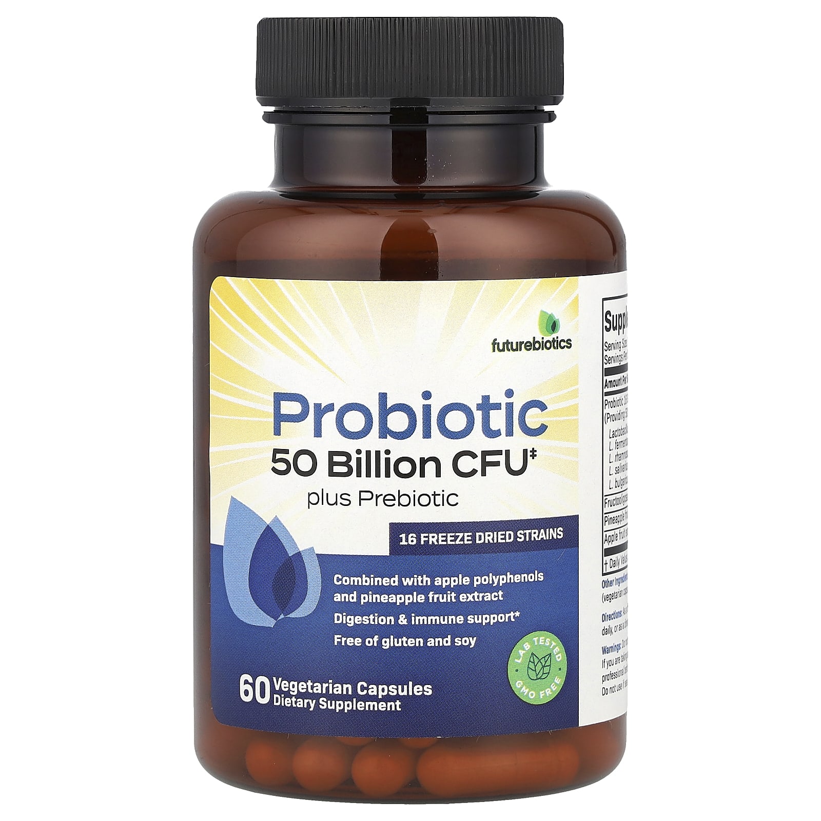 Futurebiotics Probiotic Plus Prebiotic – 60 gélules végétales — Tunisie
