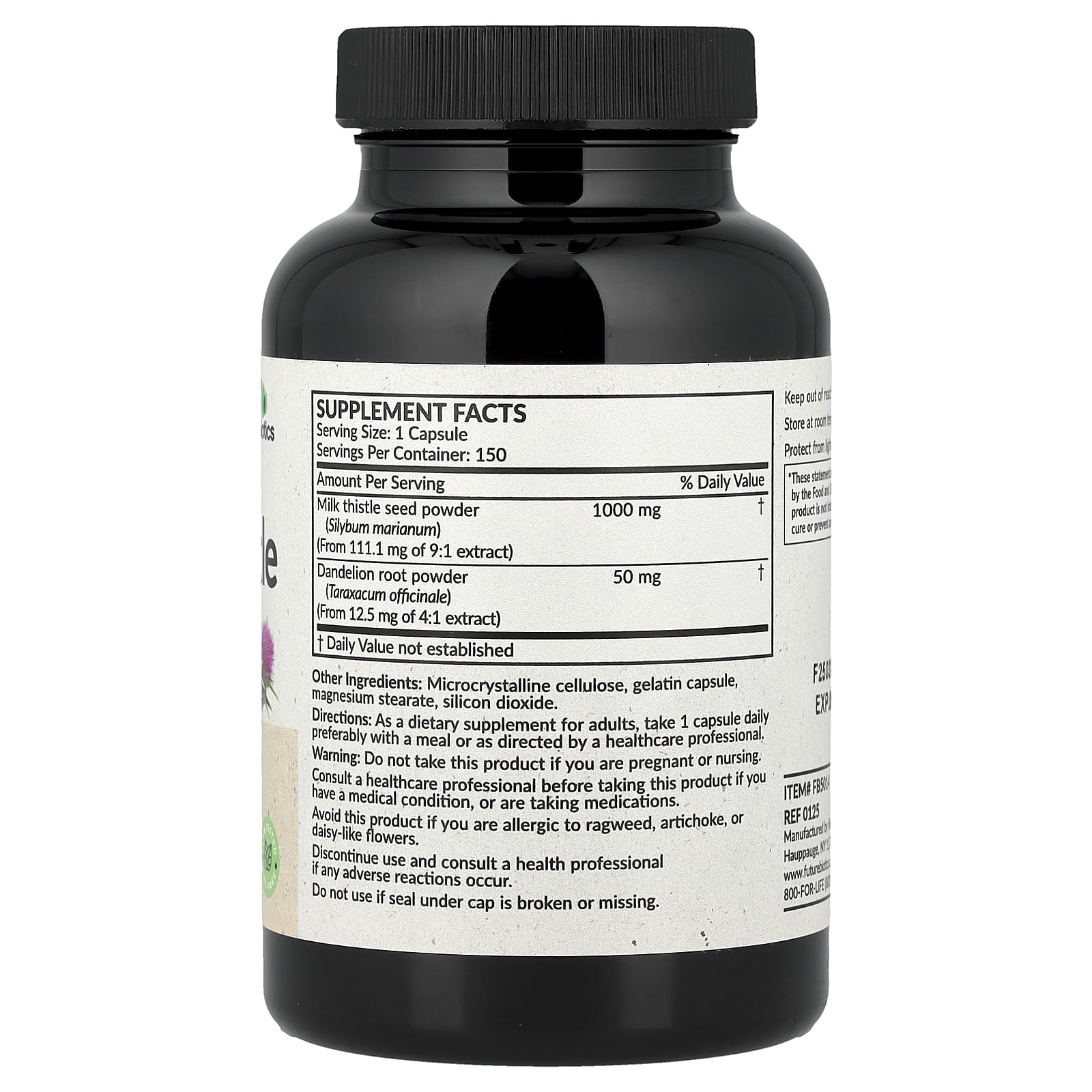 Futurebiotics Milk Thistle – 150 gélules — photo 2 sur 2