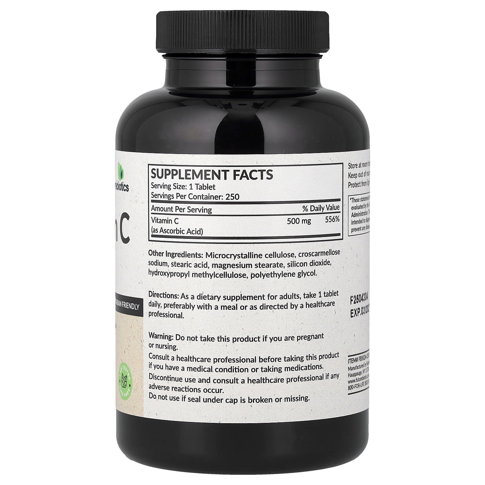Futurebiotics Vitamin C – 250 comprimés — photo 2 sur 2