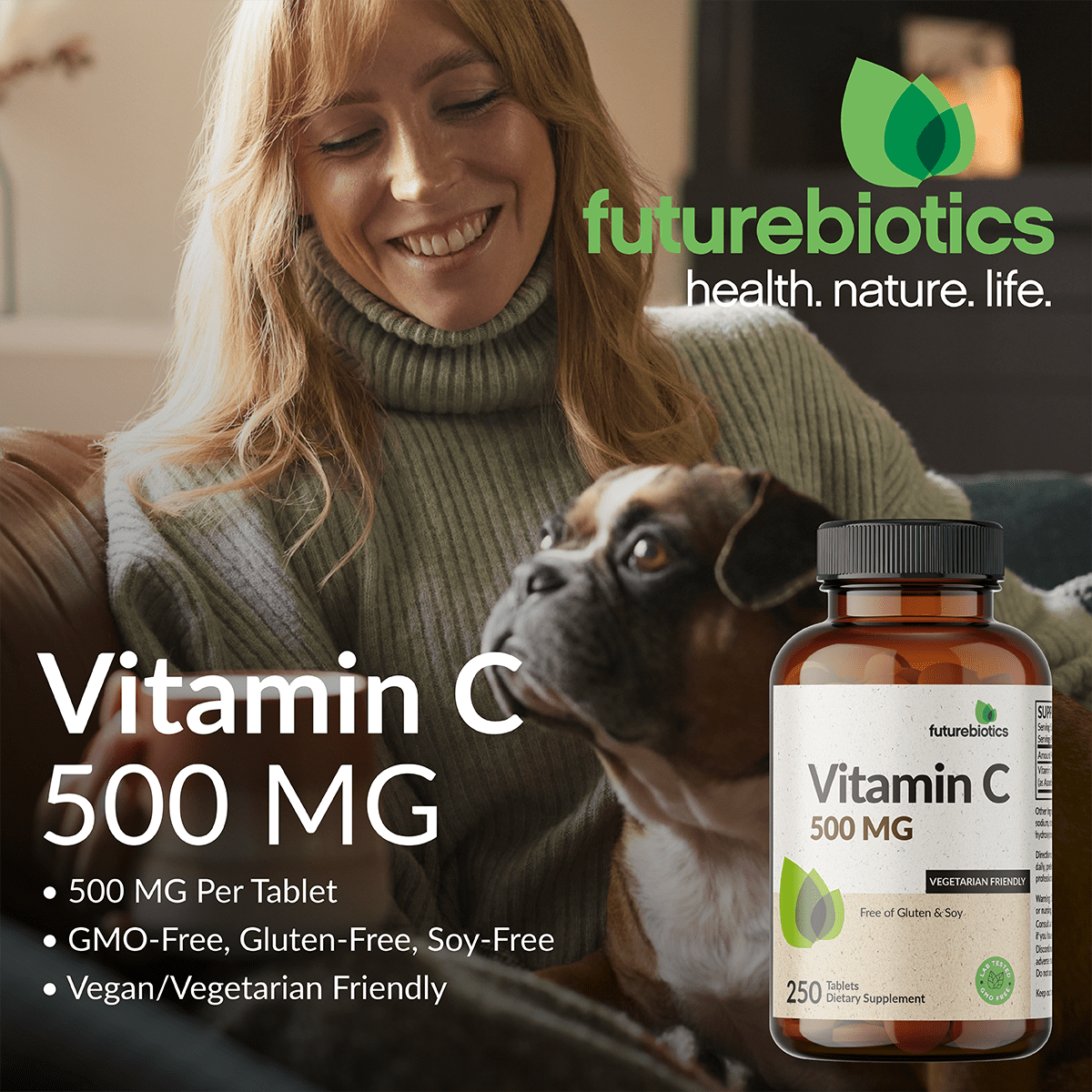 Futurebiotics Vitamin C – 250 comprimés — étiquette 1