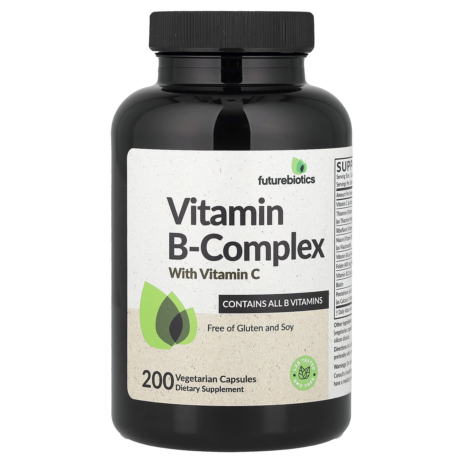 Futurebiotics Vitamin B-Complex with Vitamin C – 200 gélules végétales — Tunisie
