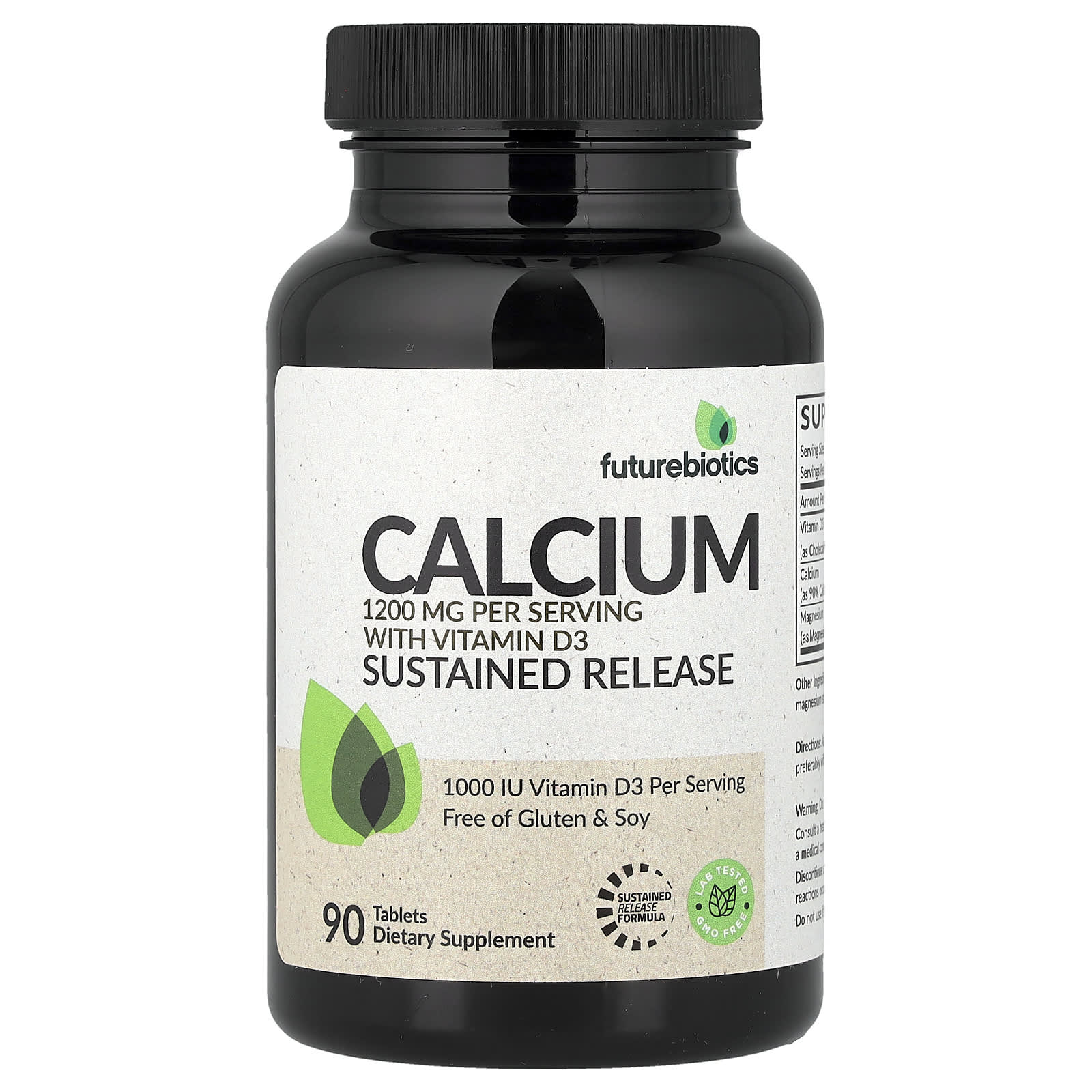 Futurebiotics Calcium With Vitamin D3, Sustained Release – 90 comprimés — Tunisie