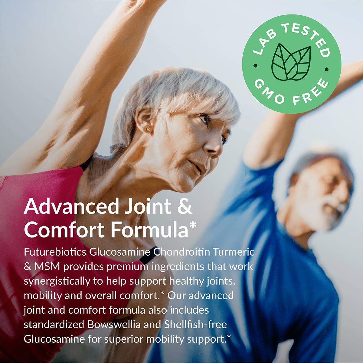 Futurebiotics Glucosamine, Chondroitin, Turmeric & MSM – 180 gélules — étiquette 1