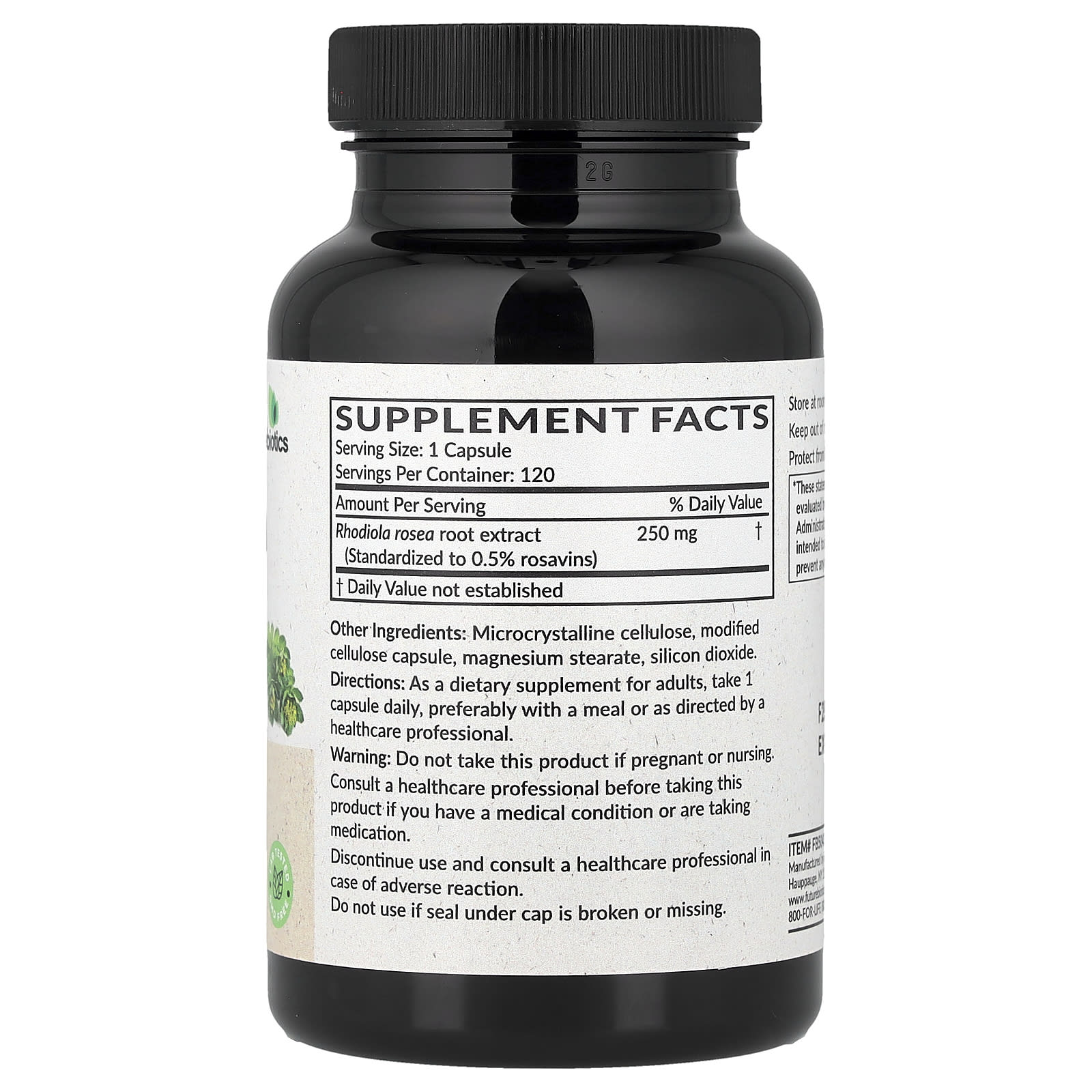 Futurebiotics Rhodiola Rosea – 120 gélules végétales — photo 2 sur 2