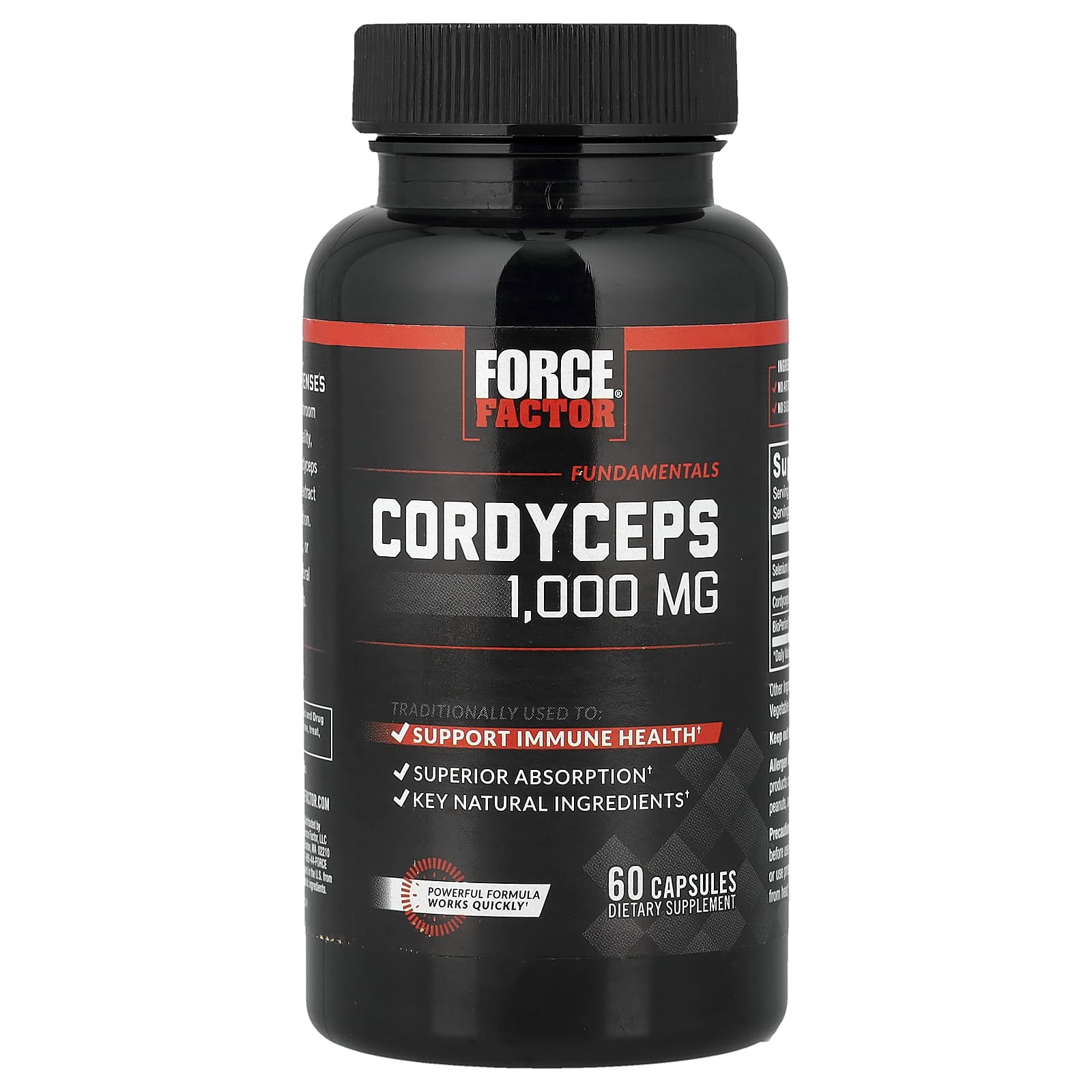 Force Factor Fundamentals, Cordyceps – 60 gélules — Tunisie