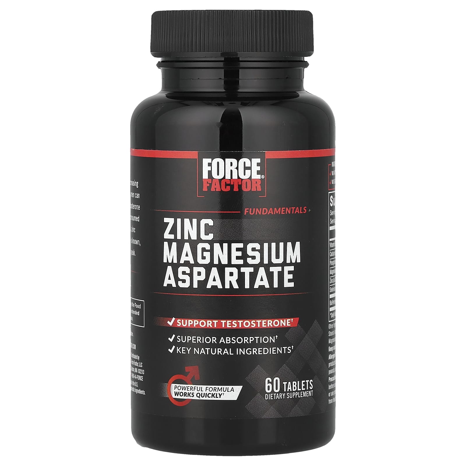 Force Factor Fundamentals, Zinc Magnesium Aspartate – 60 comprimés — Tunisie