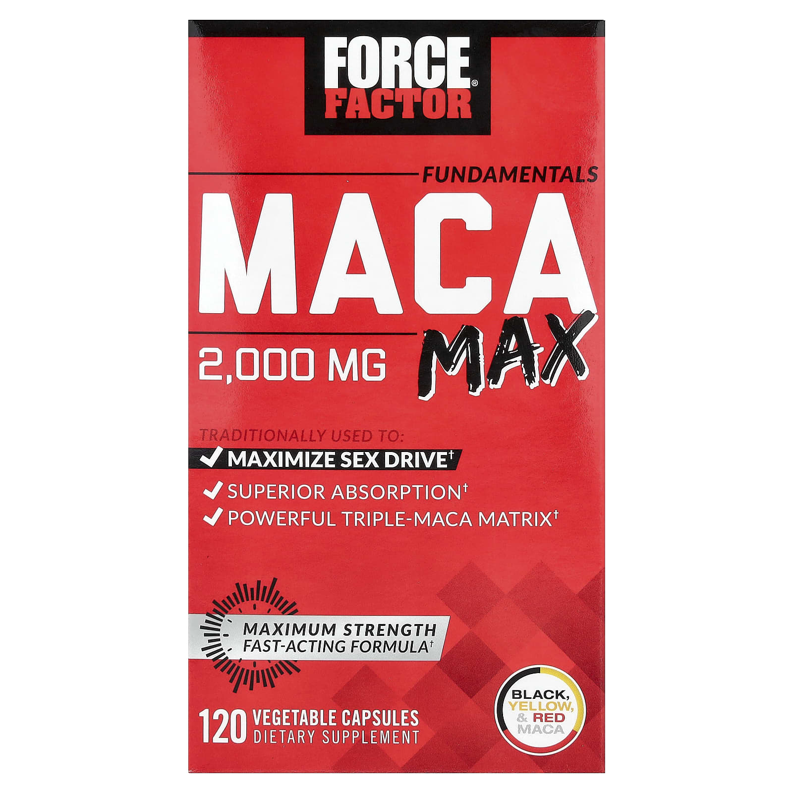 Force Factor Fundamentals, Maca Max – 2000 mg — Tunisie