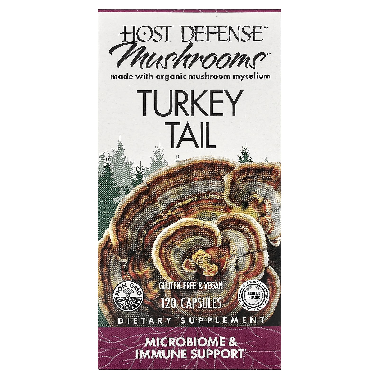 Host Defense Mushrooms, Turkey Tail – 120 gélules — Tunisie