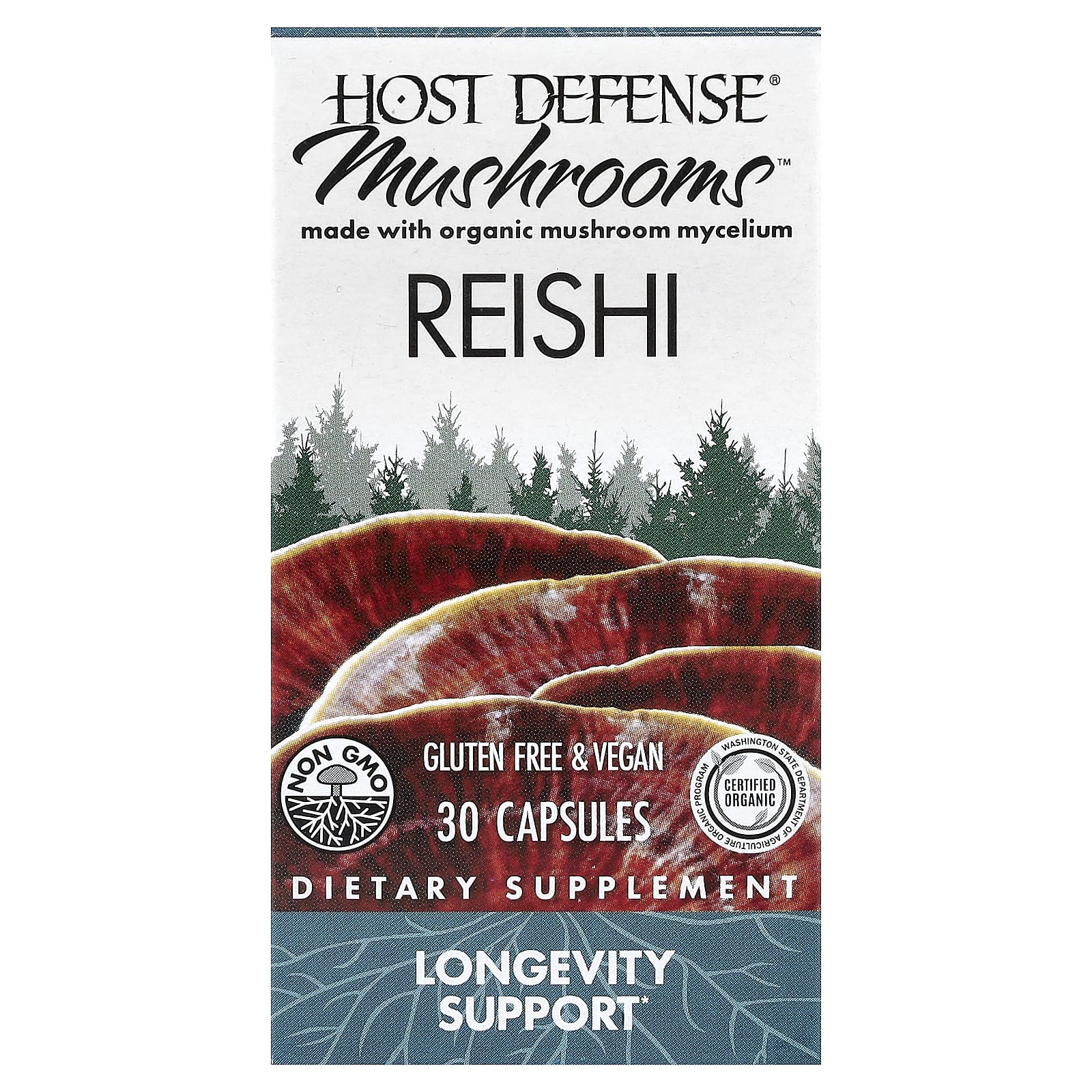 Host Defense Mushrooms, Reishi – 30 gélules — Tunisie