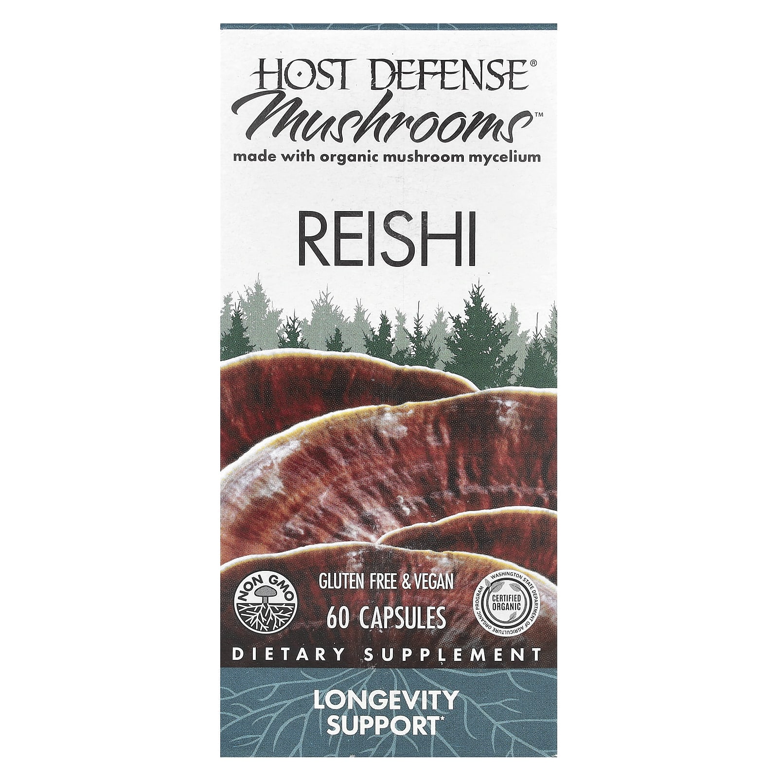 Host Defense Mushrooms, Reishi – 60 gélules — Tunisie