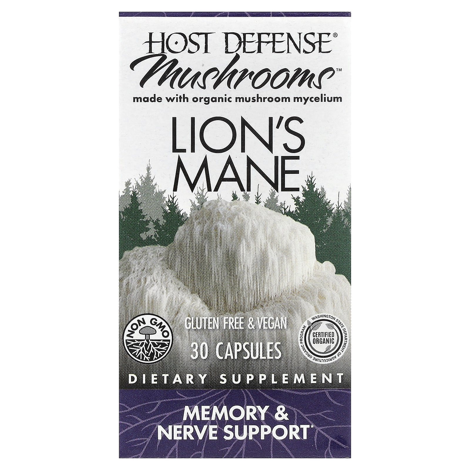 Host Defense Mushrooms, Lion's Mane – 30 gélules — Tunisie