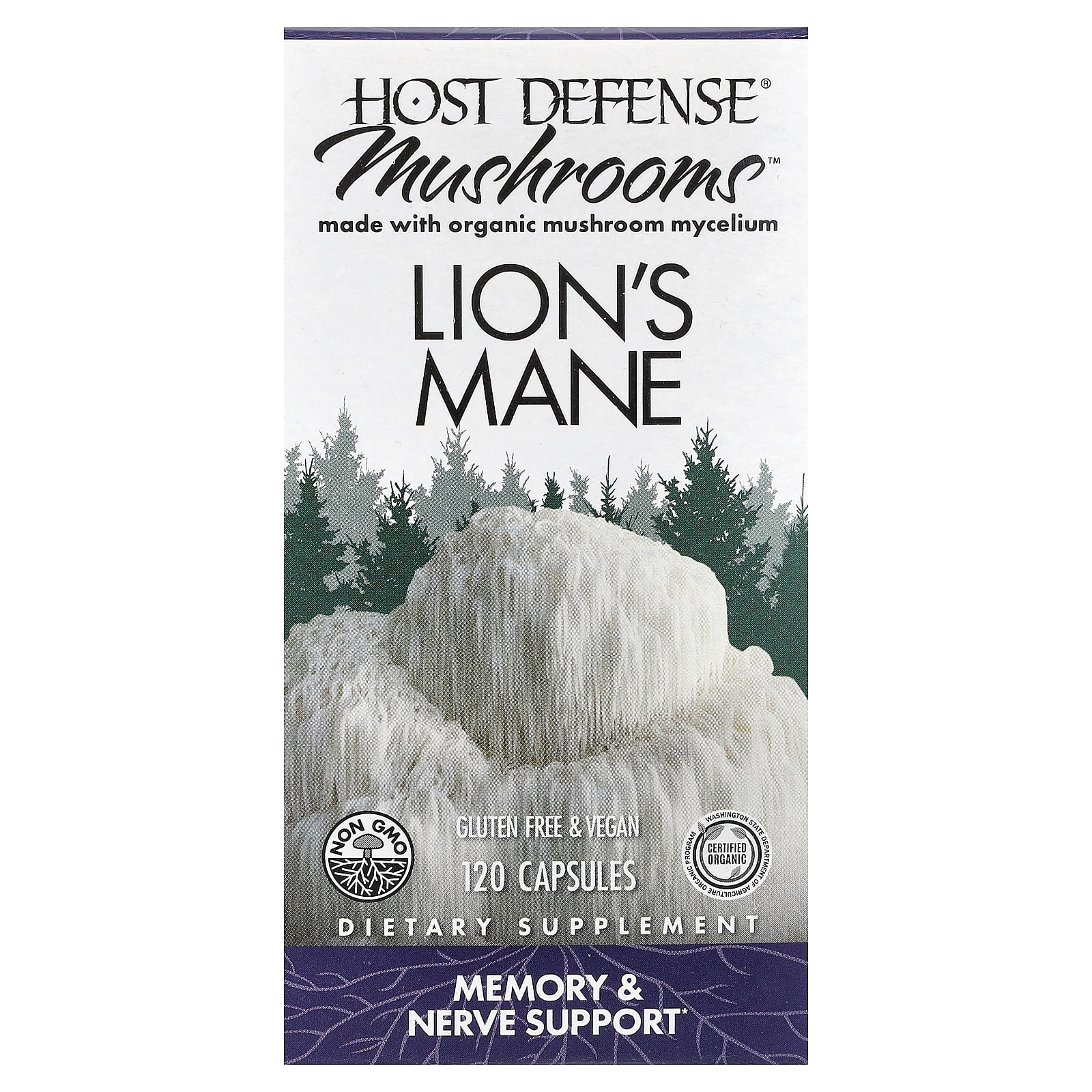 Host Defense Mushrooms, Lion's Mane – 120 gélules — Tunisie
