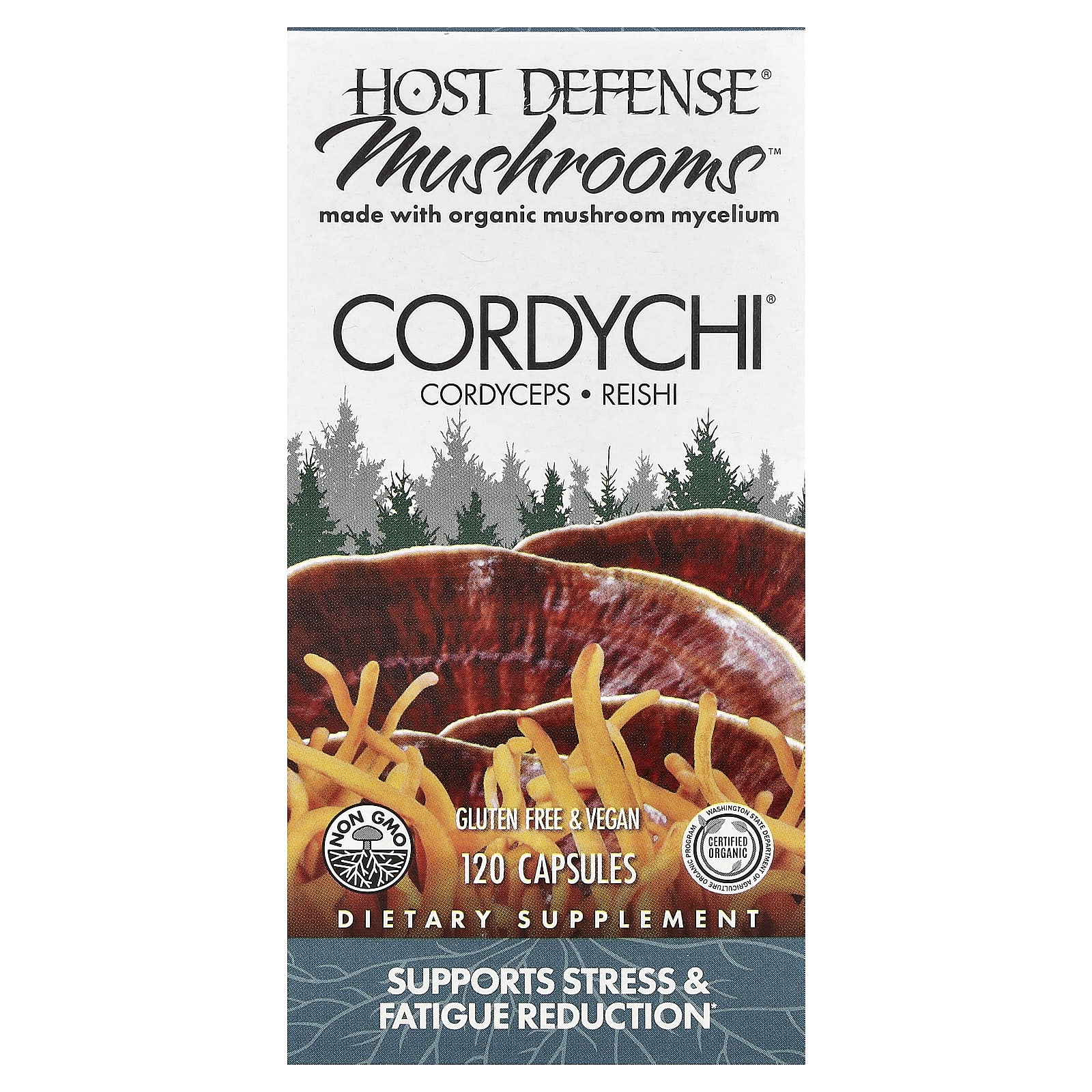 Host Defense Mushrooms, Cordychi – 120 gélules — Tunisie