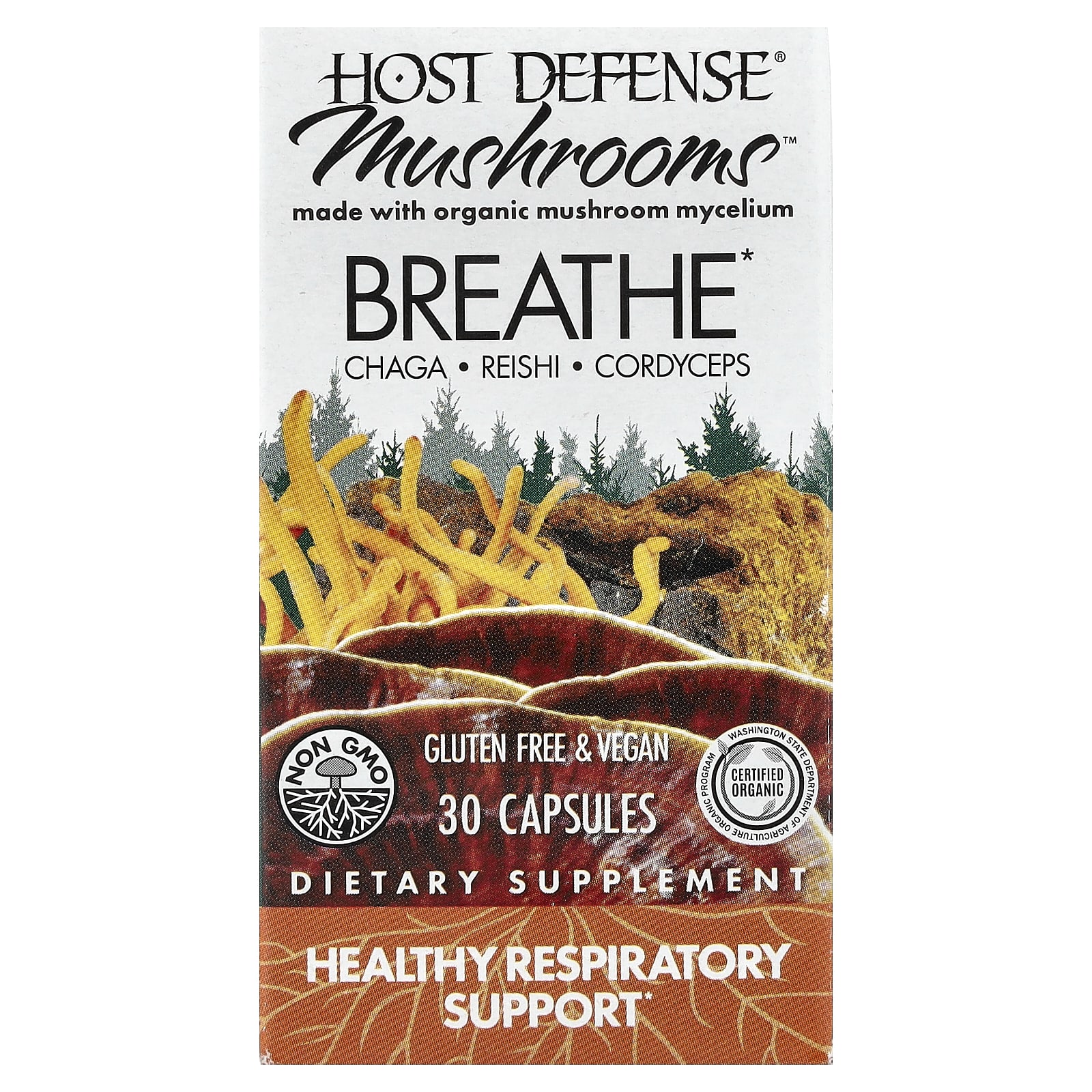 Host Defense Mushrooms, Breath – 30 gélules — Tunisie