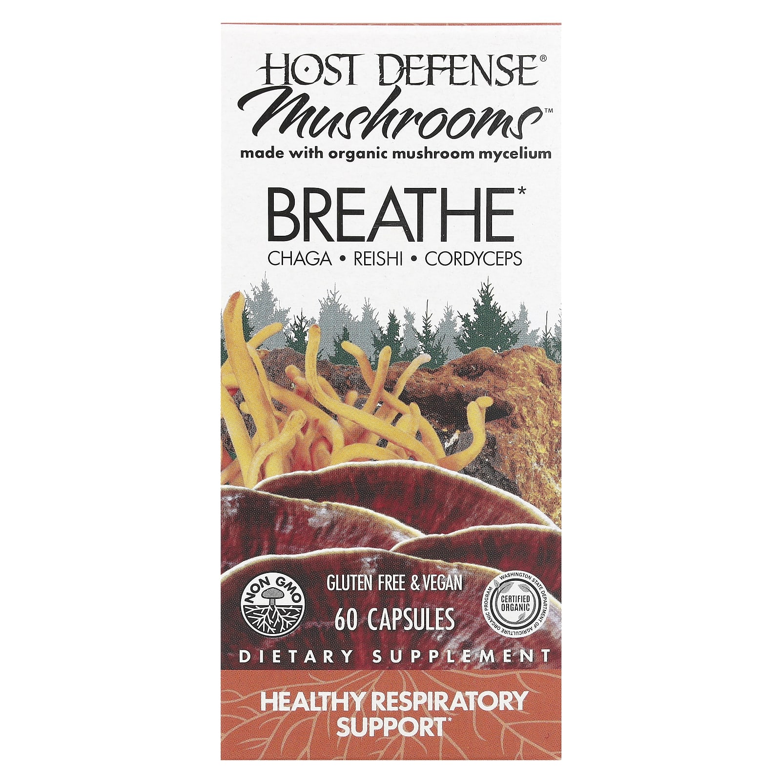 Host Defense Mushrooms, Breathe – 60 gélules — Tunisie