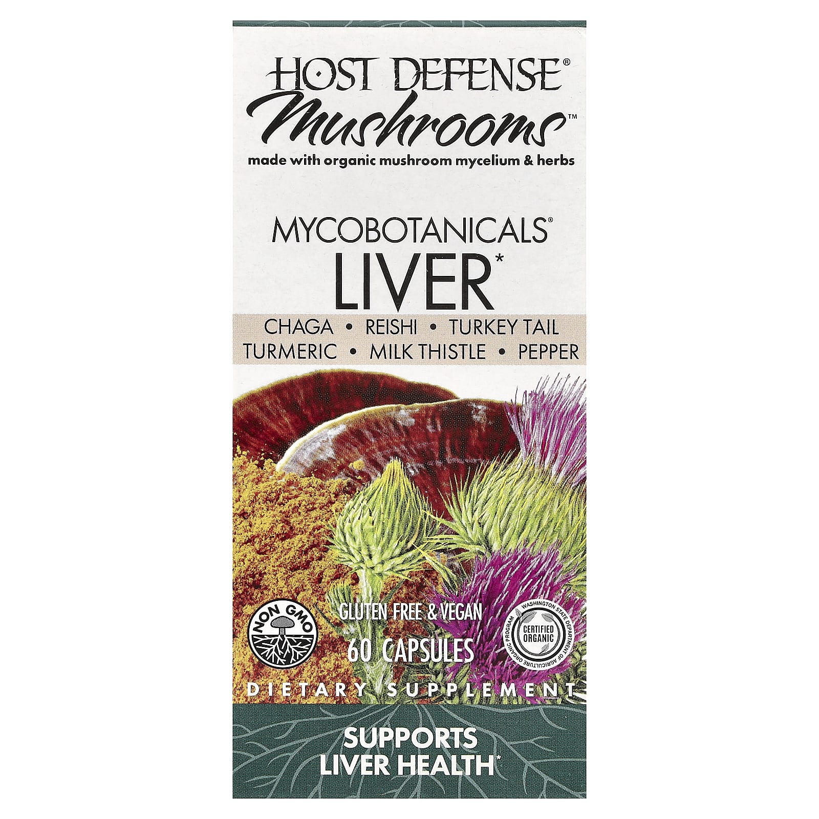 Host Defense Mushrooms, MycoBotanicals, Liver – 60 gélules — Tunisie