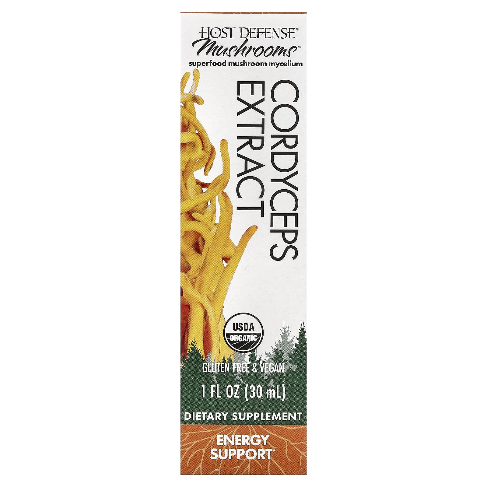 Host Defense Mushrooms, Cordyceps Extract – 30 ml — Tunisie