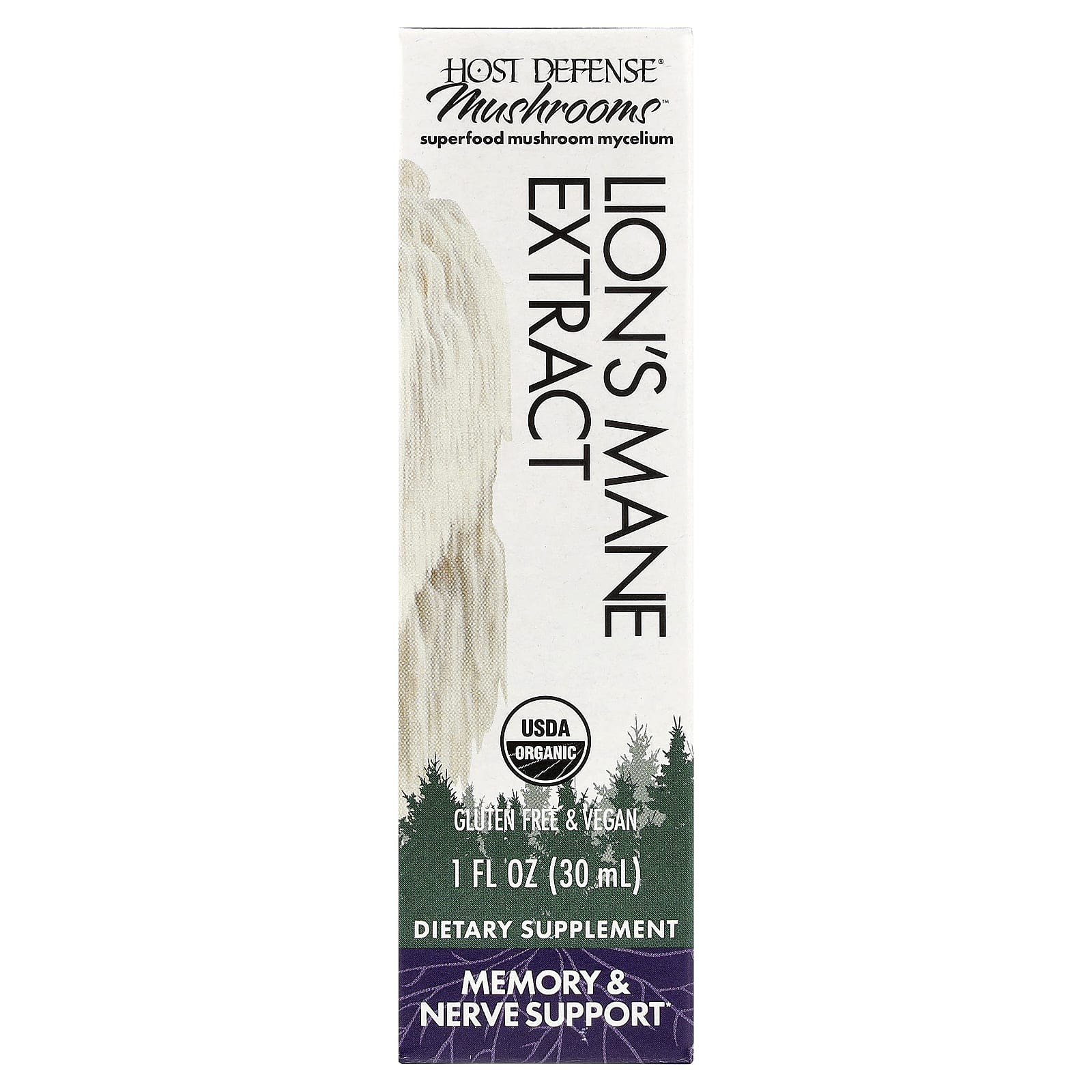 Host Defense Mushrooms, Lion's Mane Extract – 30 ml — Tunisie