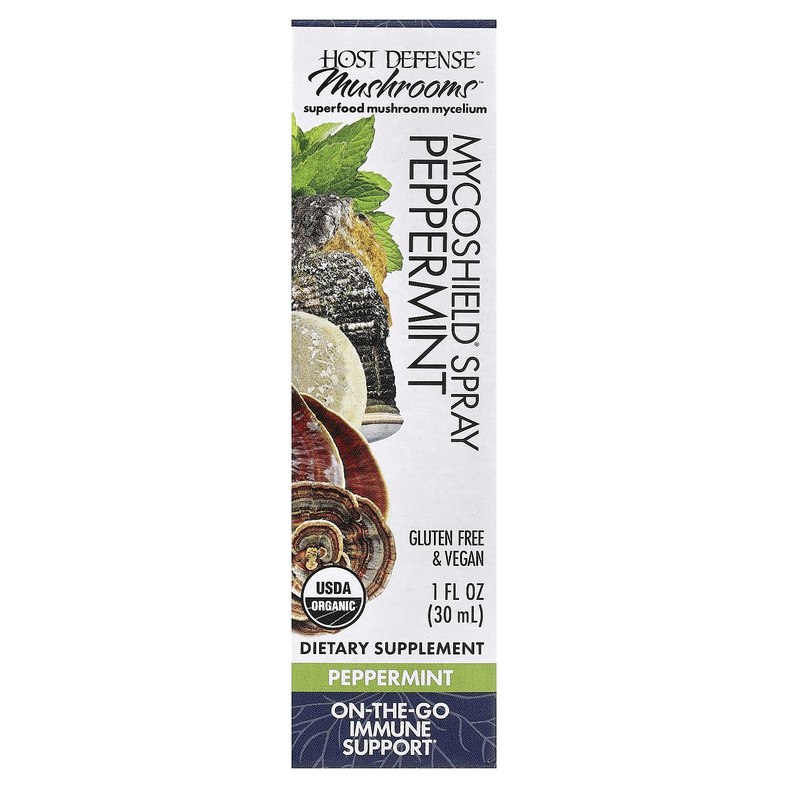 Host Defense Mushrooms, MycoShield Spray – Peppermint – 30 ml — Tunisie