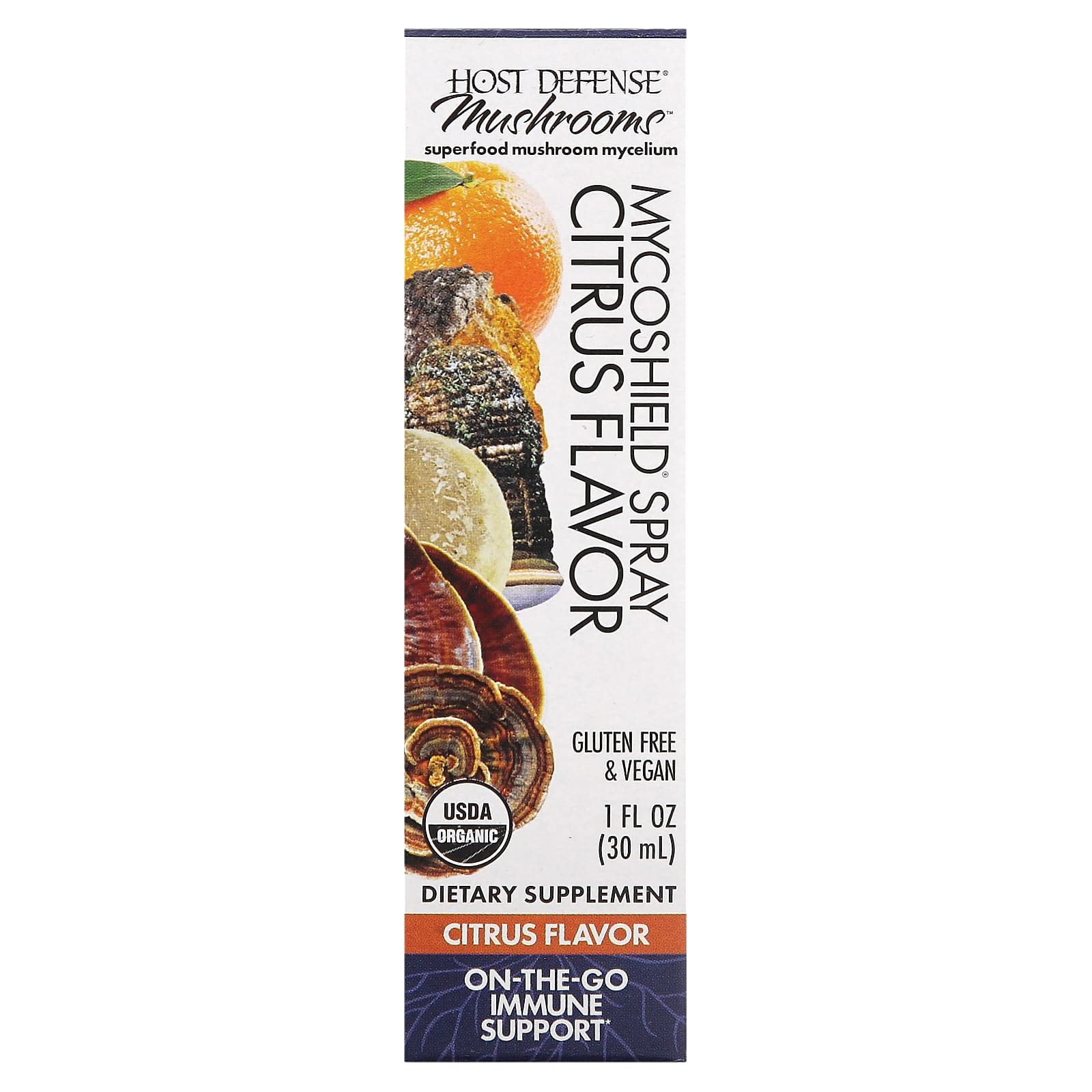 Host Defense Mushrooms, MycoShield Spray – Citrus – 30 ml — Tunisie