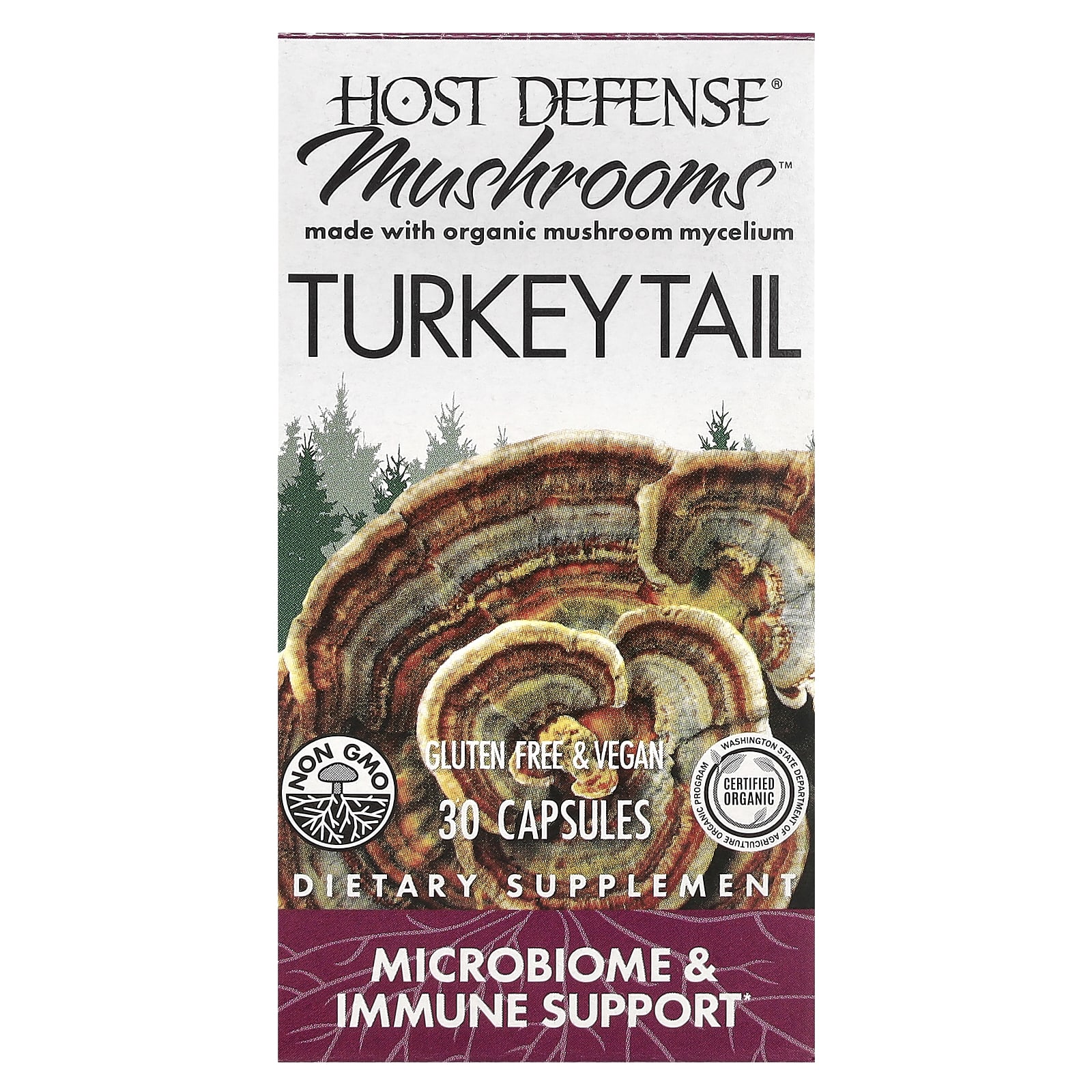Host Defense Mushrooms, Turkey Tail – 30 gélules — Tunisie