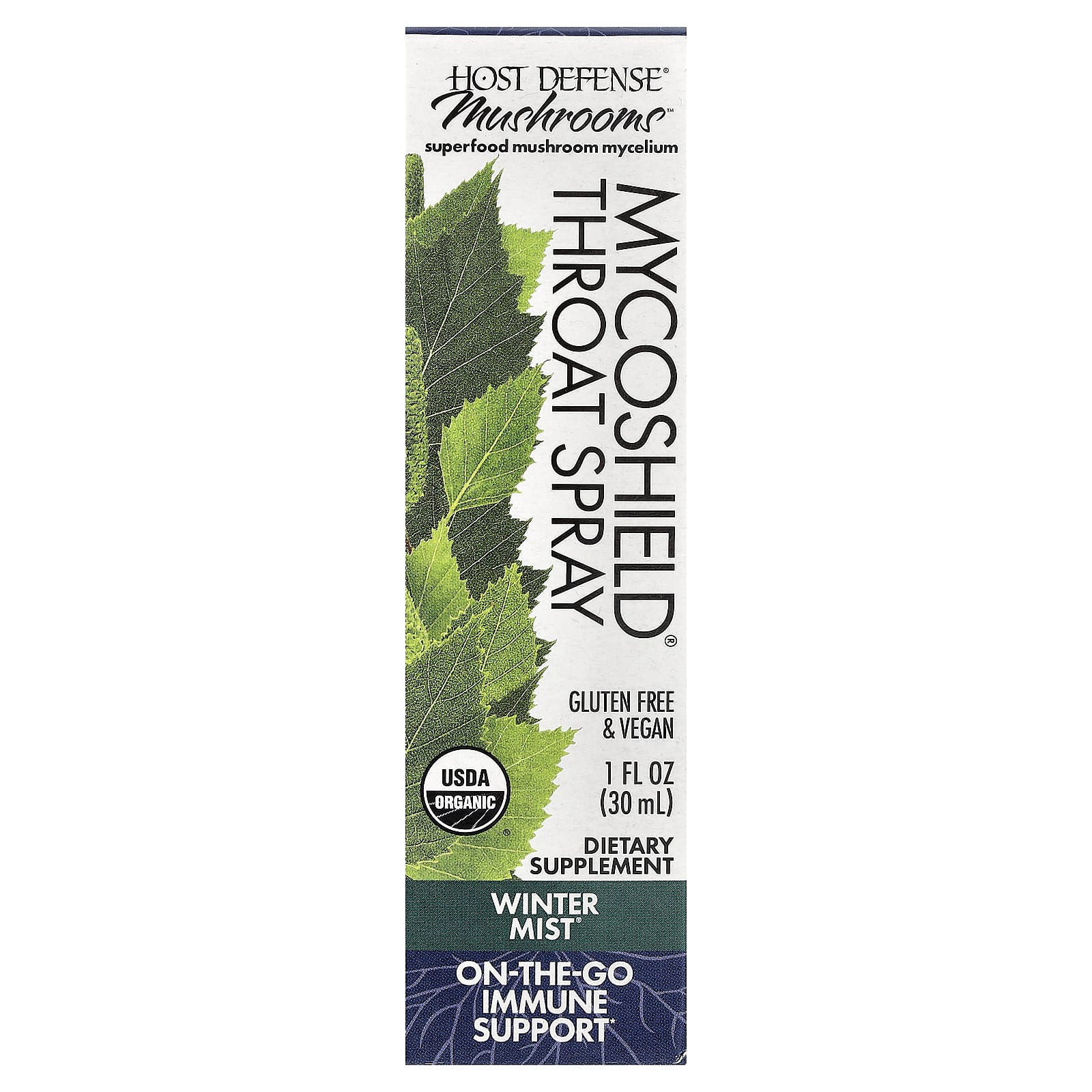 Host Defense Mushrooms, MycoShield Throat Spray, Winter Mist – 30 ml — Tunisie