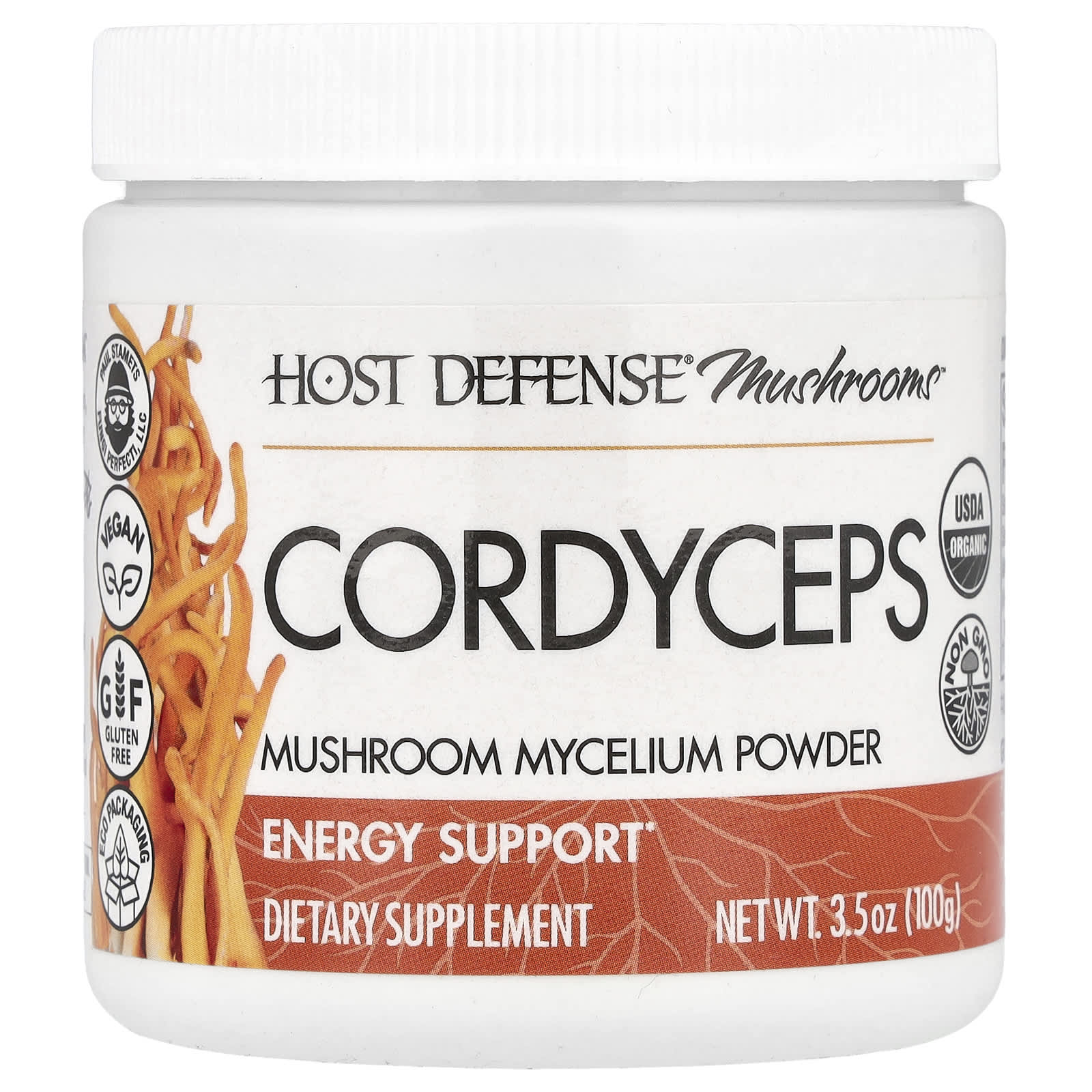 Host Defense Mushrooms, Cordyceps, Mushroom Mycelium Powder – 100 g — Tunisie