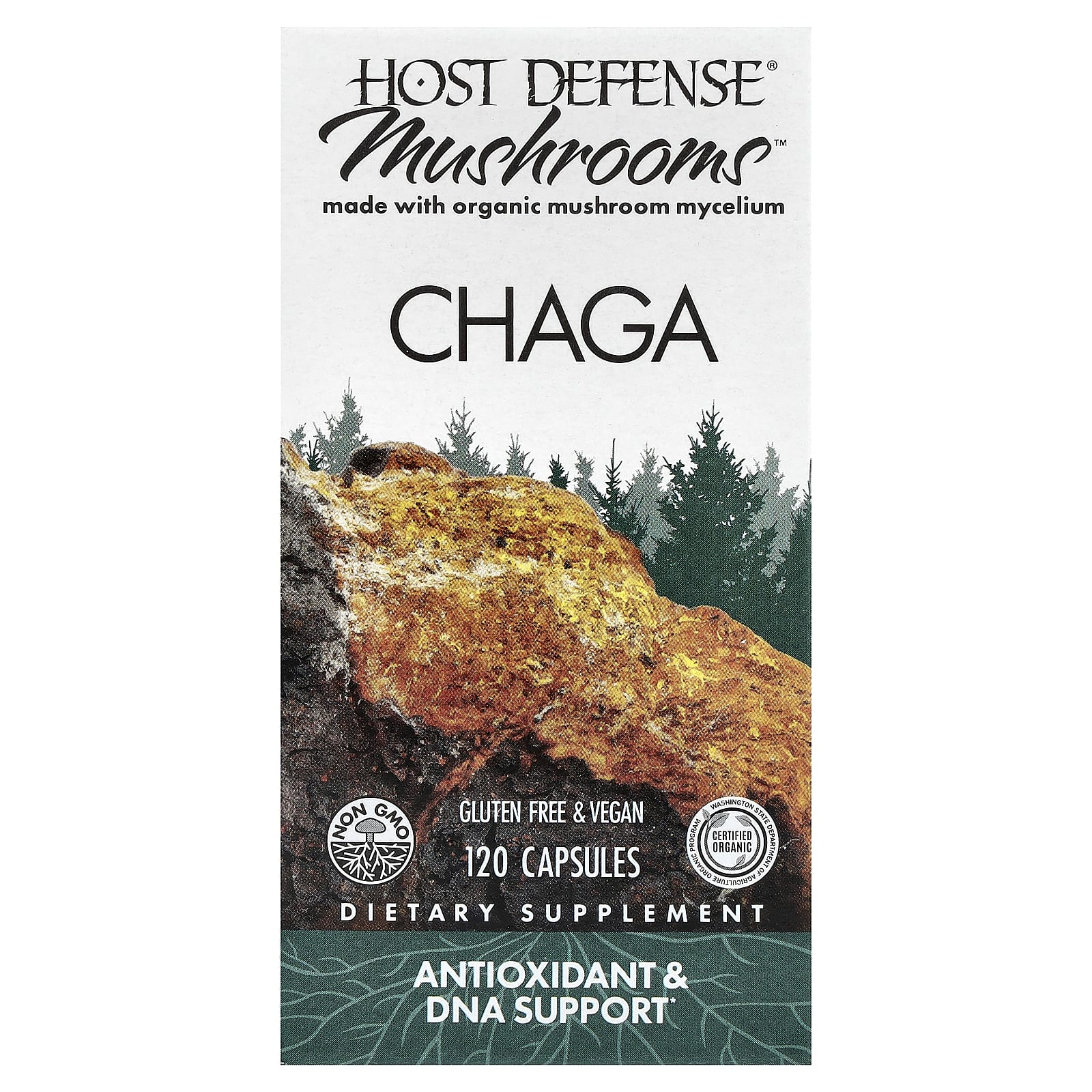 Host Defense Mushrooms, Chaga – 120 gélules — Tunisie