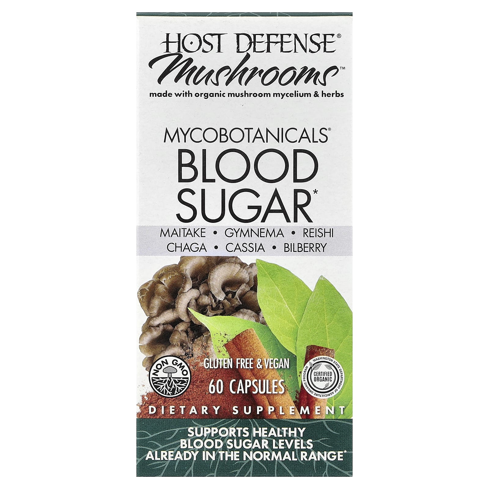 Host Defense Mushrooms, MycoBotanicals, Blood Sugar – 60 gélules — Tunisie