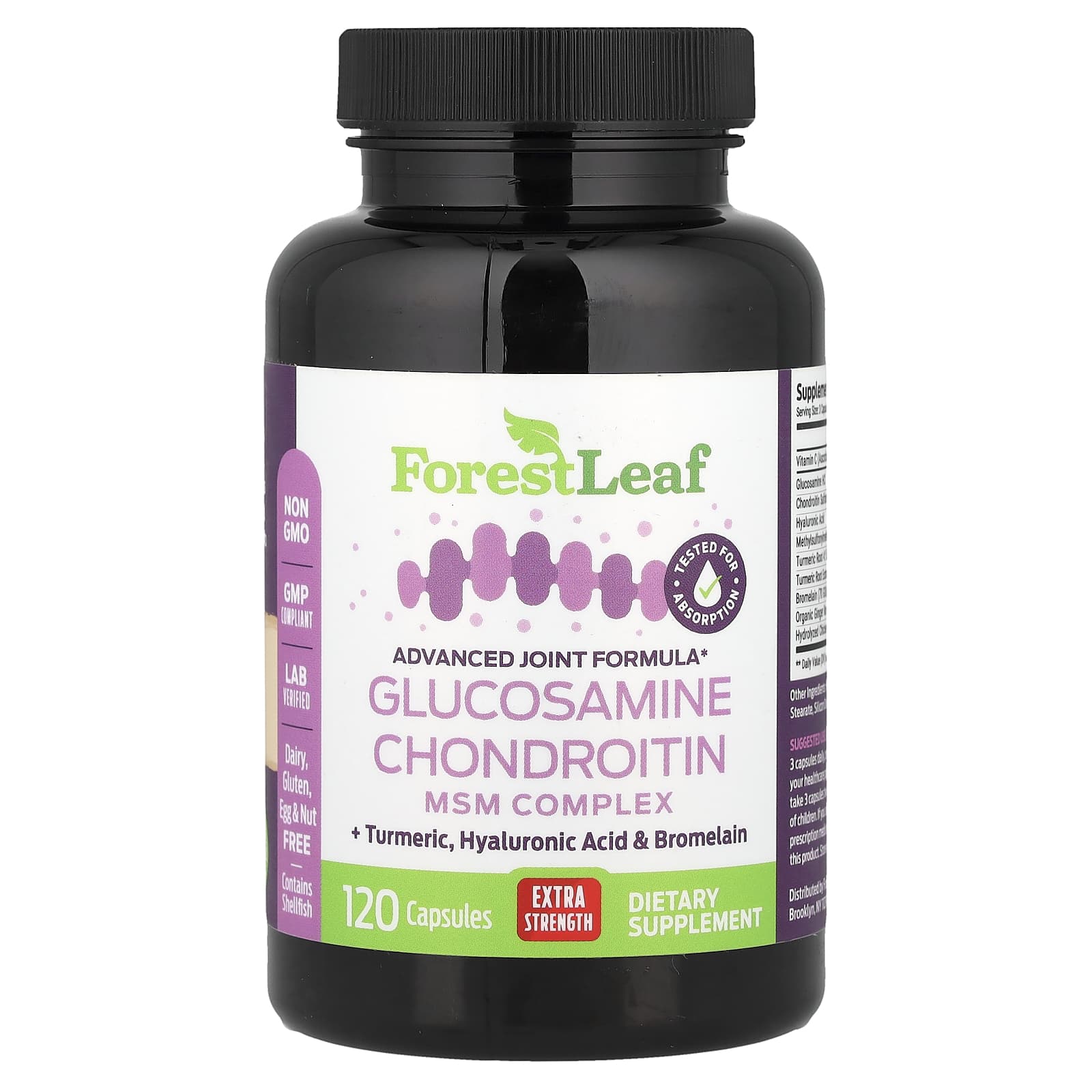 Forest Leaf Glucosamine Chondroitin – 120 gélules — Tunisie
