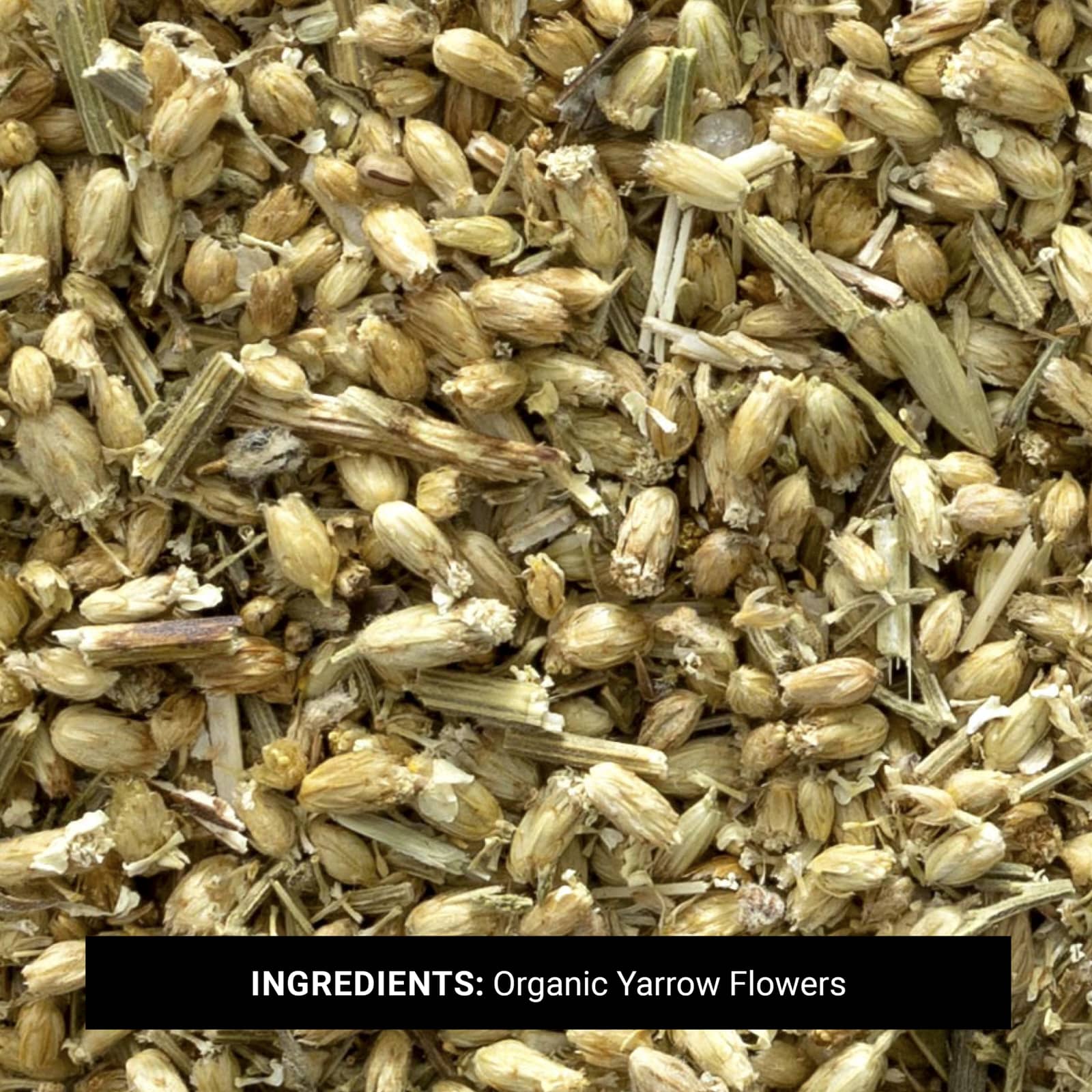 Frontier Co-op Organic Yarrow Flowering Tops, Cut & Sifted – 453 g — étiquette 2