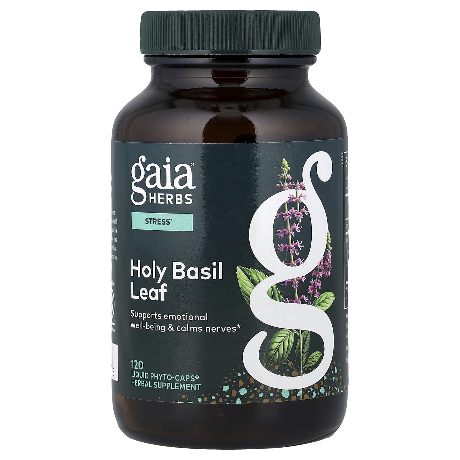 Gaia Herbs Holy Basil Leaf, 120 Liquid Phyto-Caps — Tunisie
