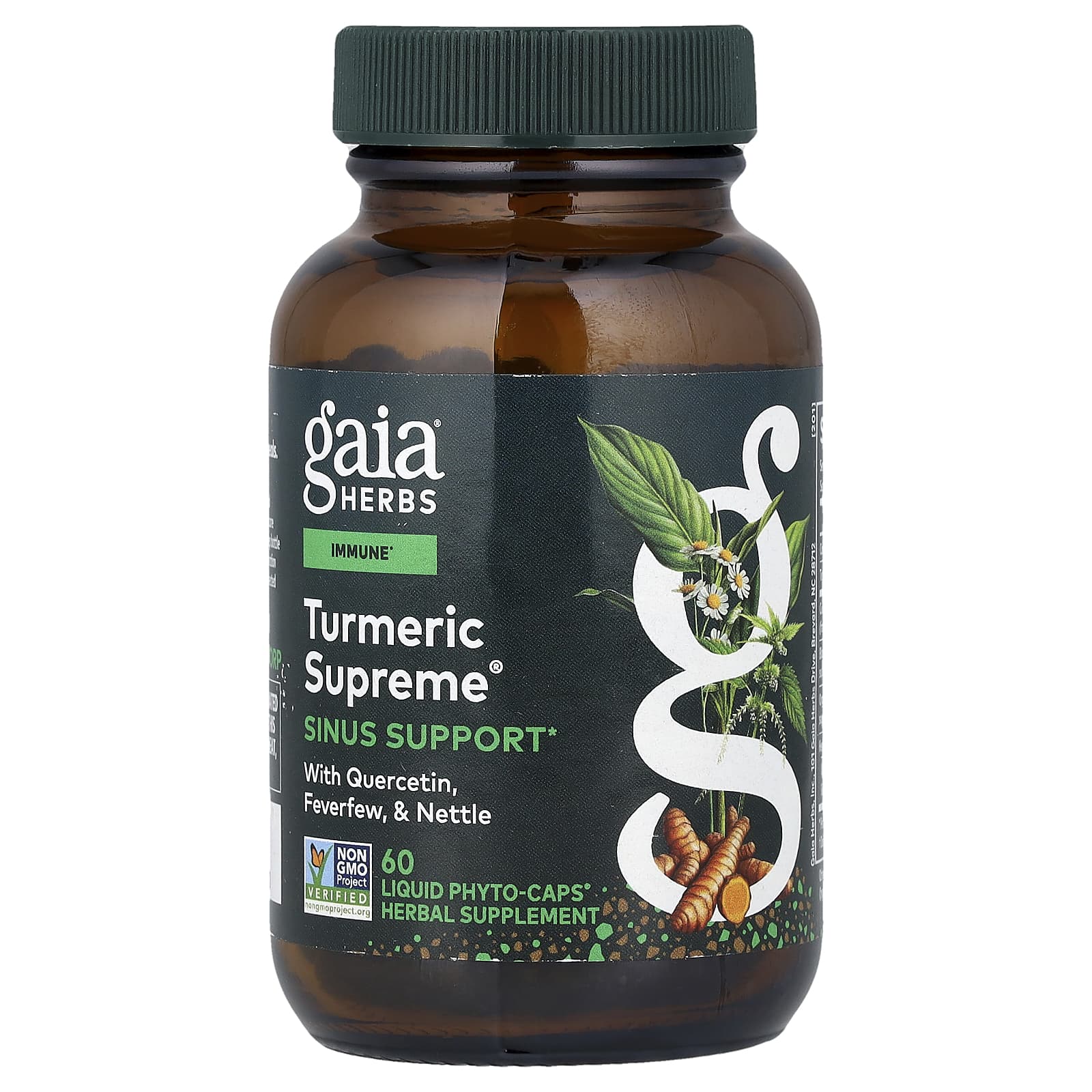 Gaia Herbs Turmeric Supreme, Sinus Support, 60 Liquid Phyto-Caps — Tunisie