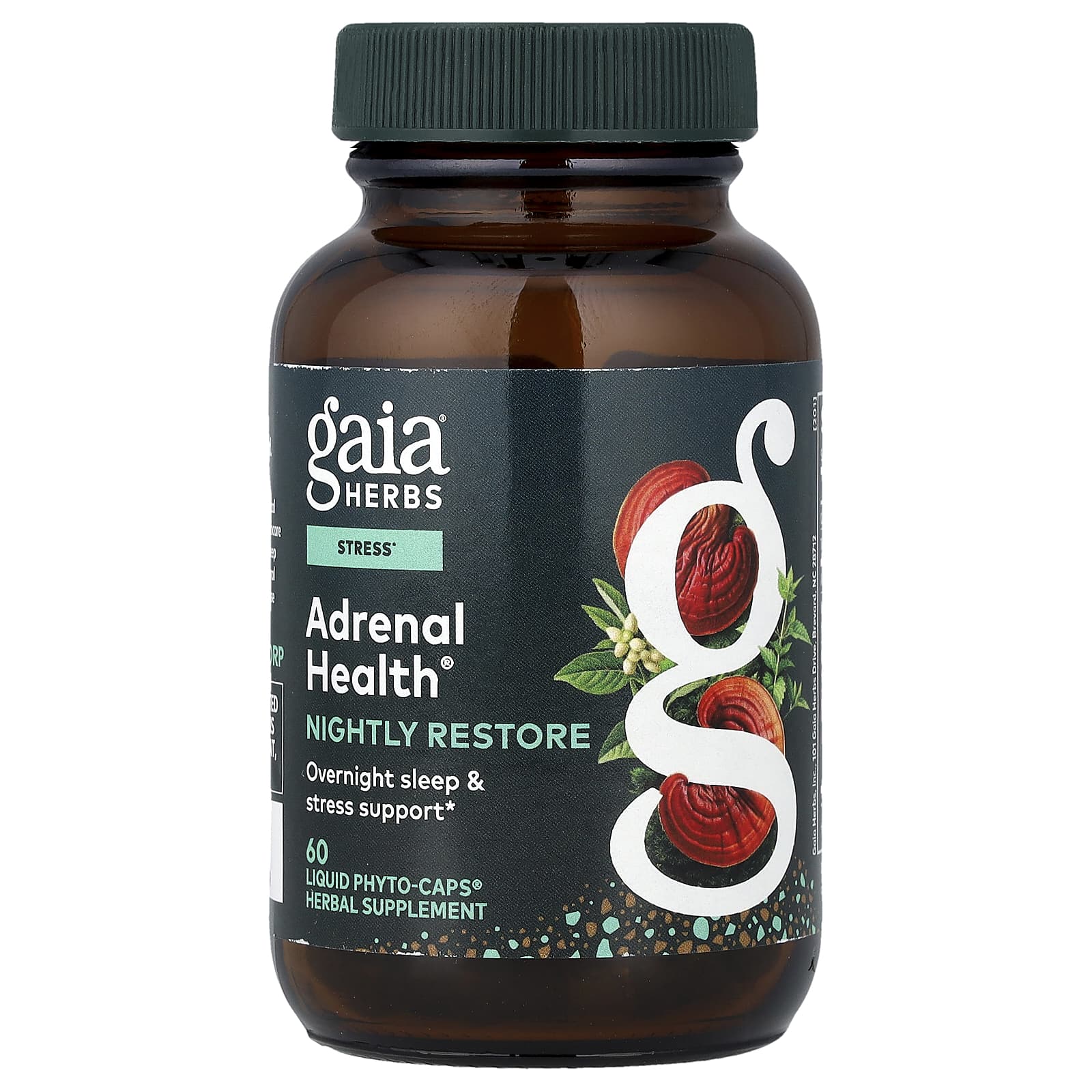Gaia Herbs Adrenal Health, Nightly Restore, 60 Liquid Phyto-Caps — Tunisie