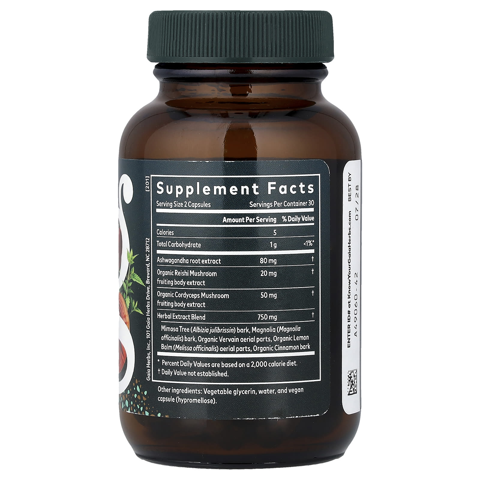 Gaia Herbs Adrenal Health, Nightly Restore, 60 Liquid Phyto-Caps — photo 2 sur 2