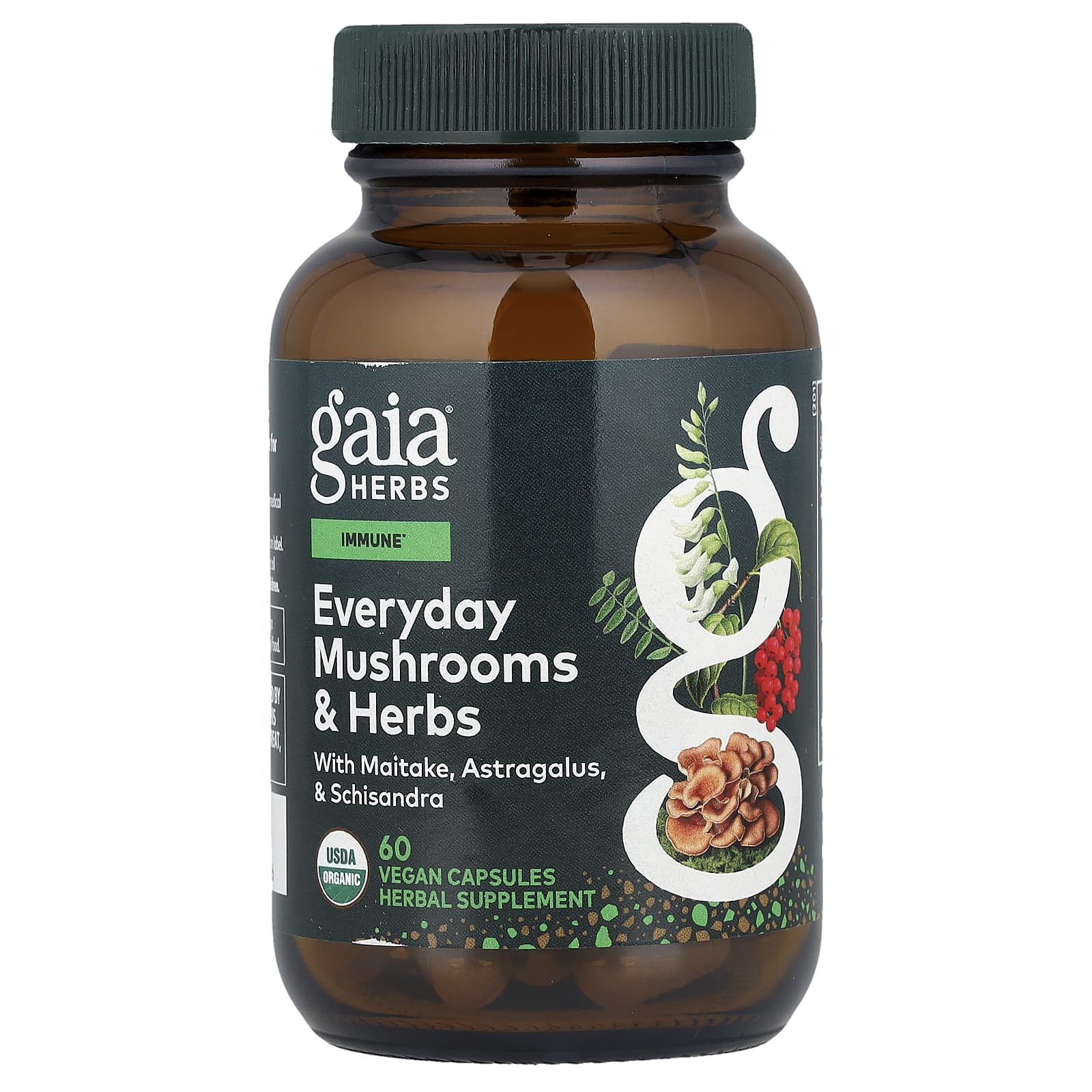 Gaia Herbs Everyday Mushrooms & Herbs – 60 gélules véganes — Tunisie