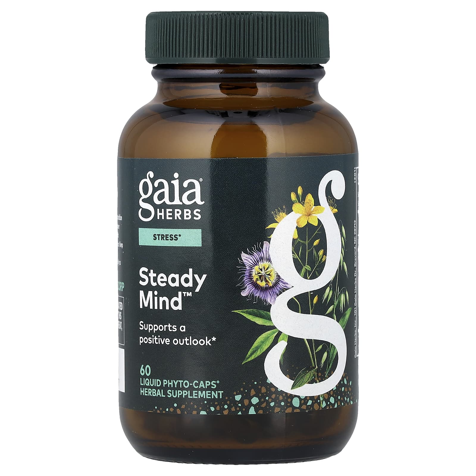 Gaia Herbs Steady Mind, 60 Liquid Phyto-Caps — Tunisie