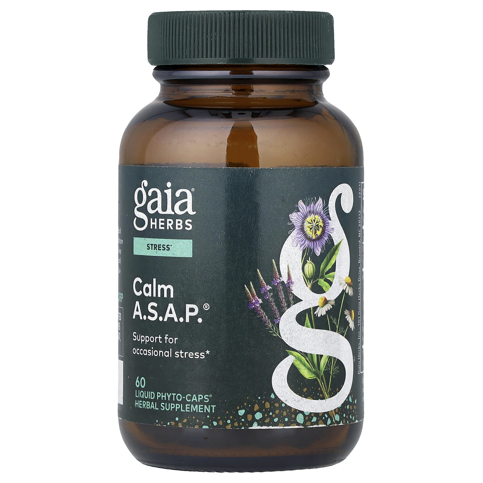 Gaia Herbs Calm A.S.A.P., 60 Liquid Phyto-Caps — Tunisie