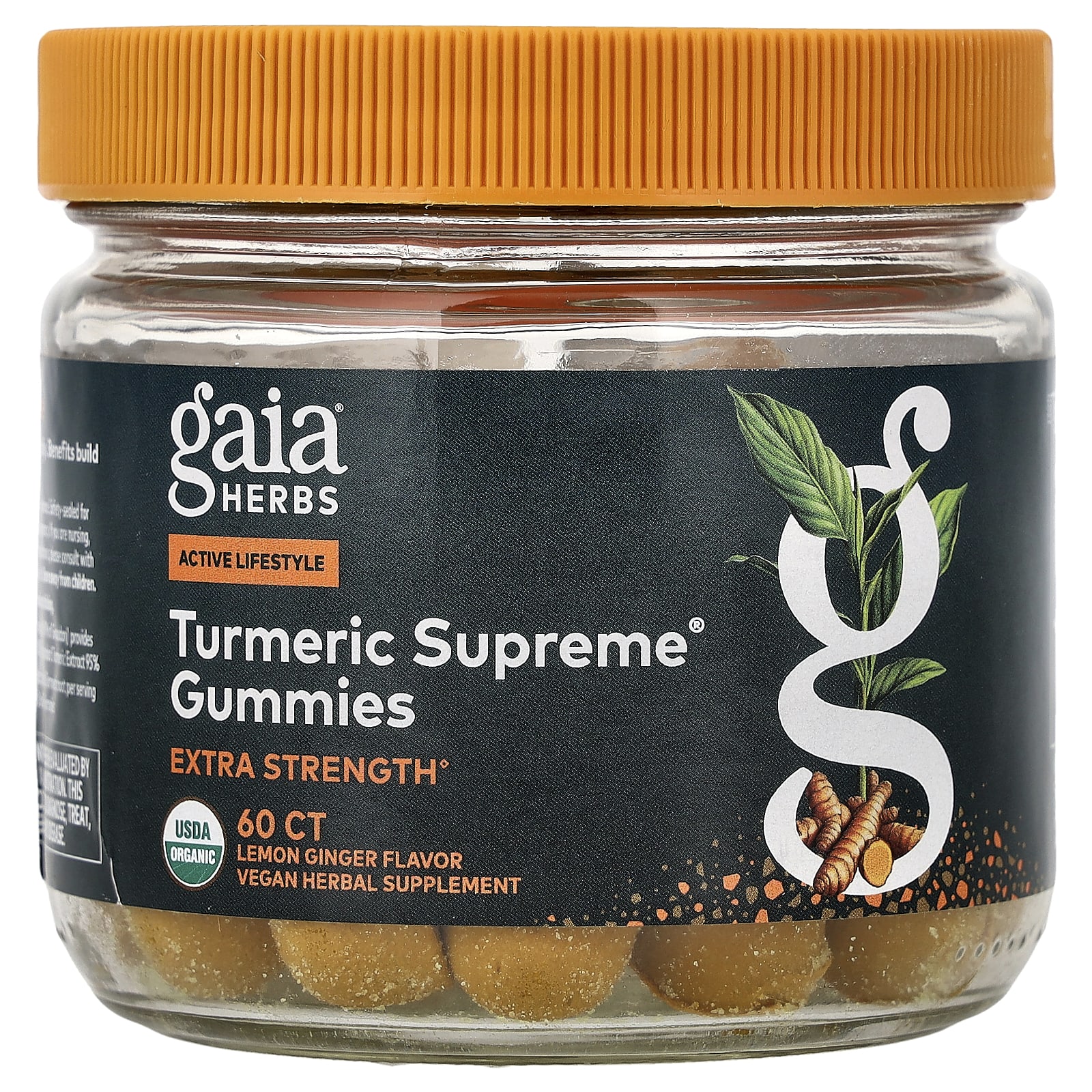 Gaia Herbs Turmeric Supreme Gummies – Lemon Ginger – 60 gommes — Tunisie